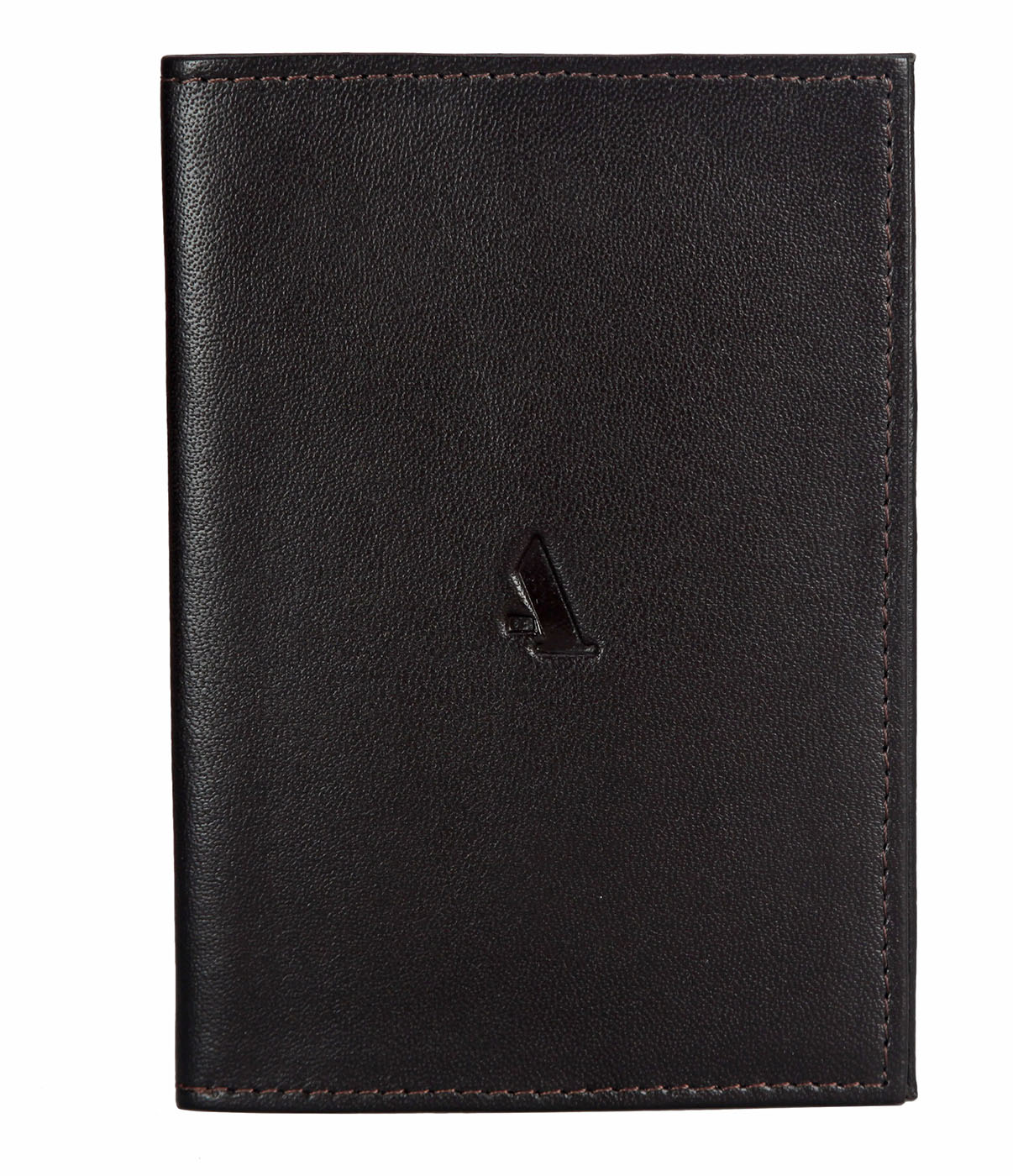 W73--Passport cover in Genuine Leather - Brown