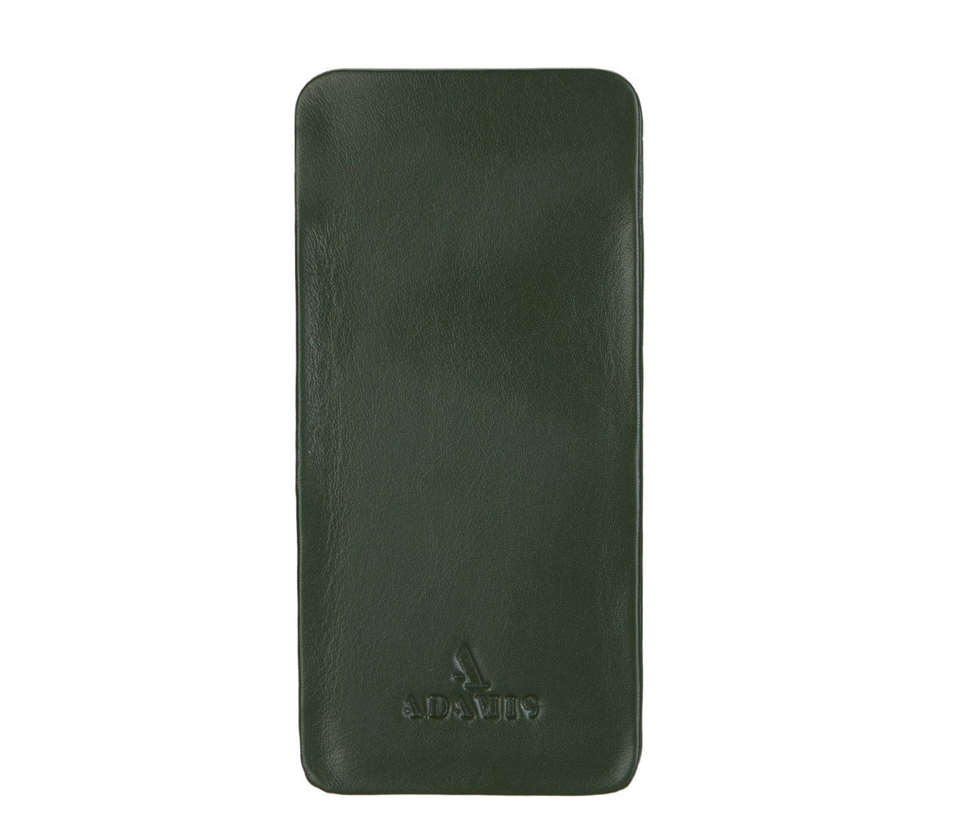 VW11--Soft stitch free spectacle case in Genuine Leather - Green