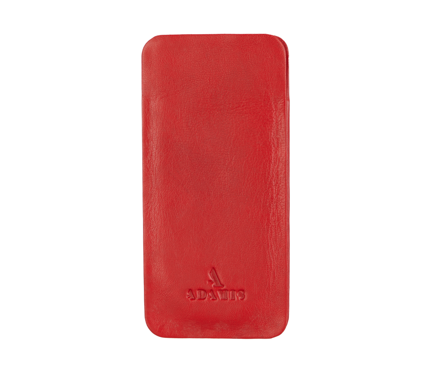 VW11--Soft stitch free spectacle case in Genuine Leather - Red