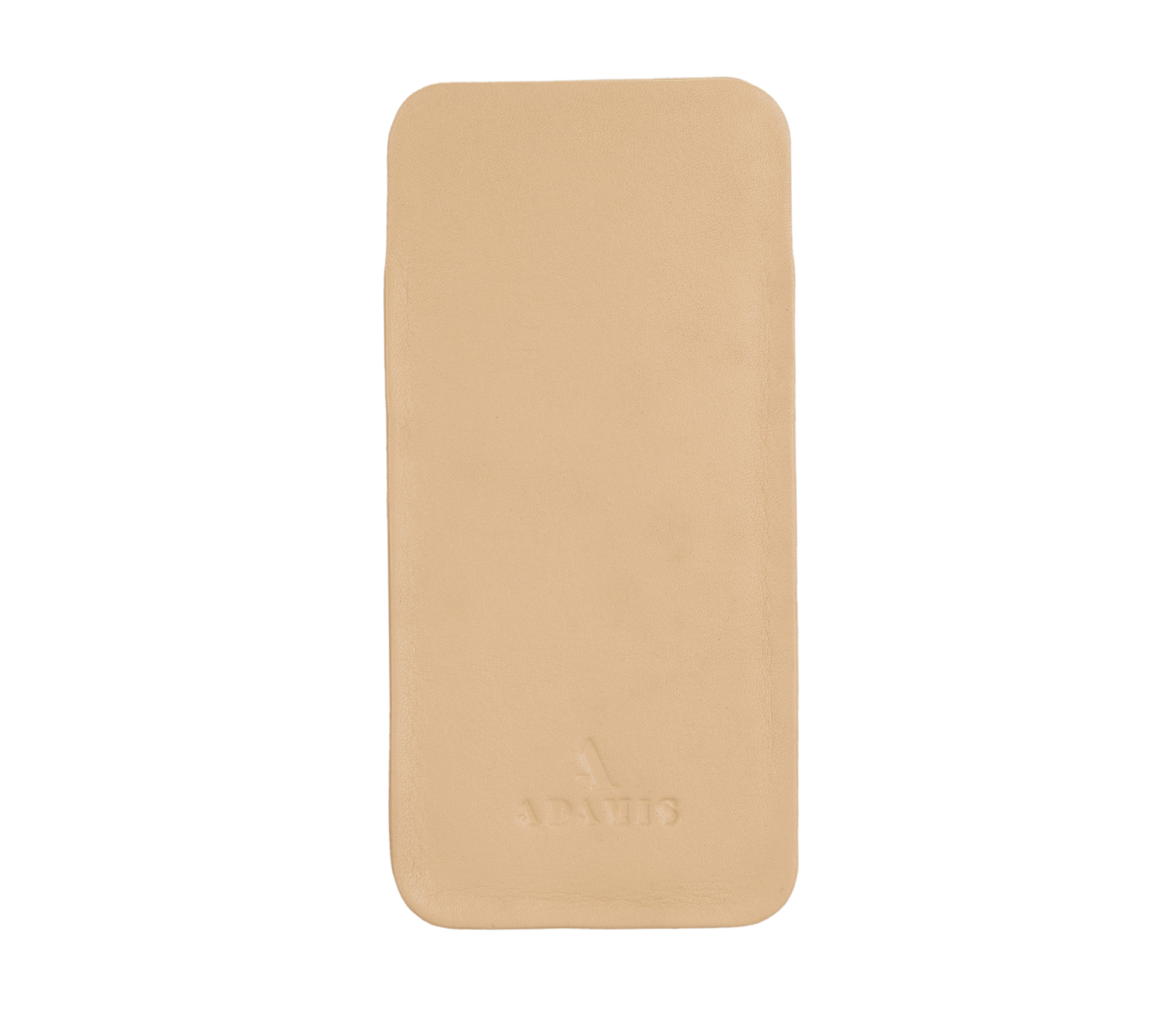 Spectacle Case--Soft stitch free spectacle case in Genuine Leather - Beige