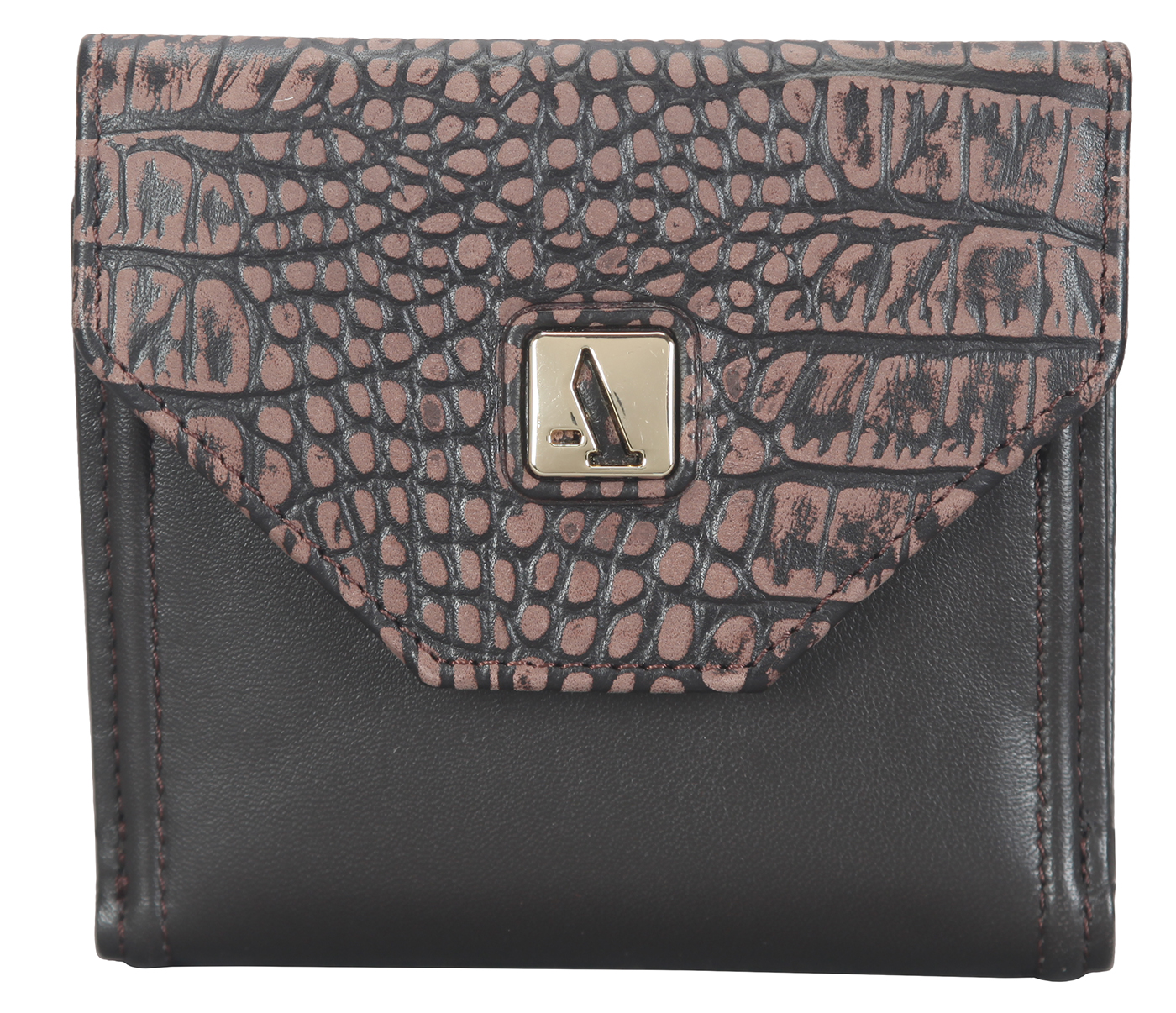 Wallet-Carolina-Women's bifold wallet in Genuine Leather - Brown