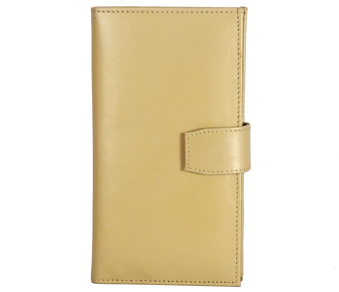 Wallet-Cameron-Women's wallet with mobile holder in Genuine Leather - Beige