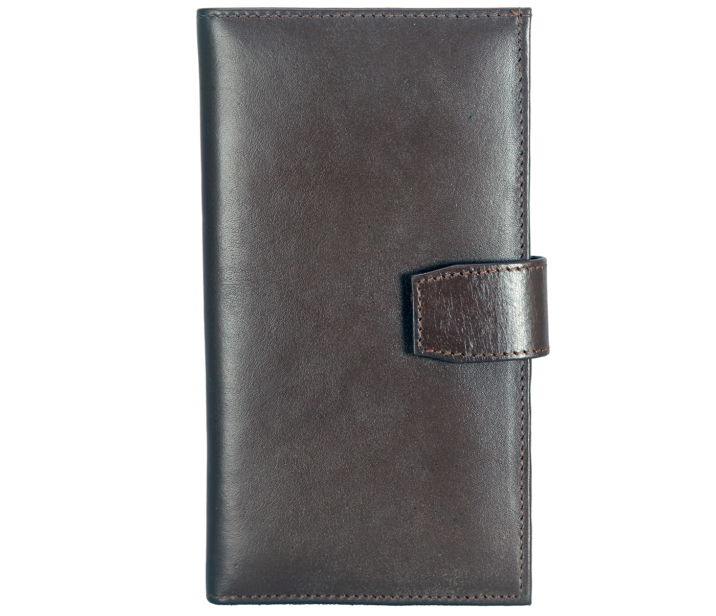 Wallet-Cameron-Women's wallet with mobile holder in Genuine Leather - Brown