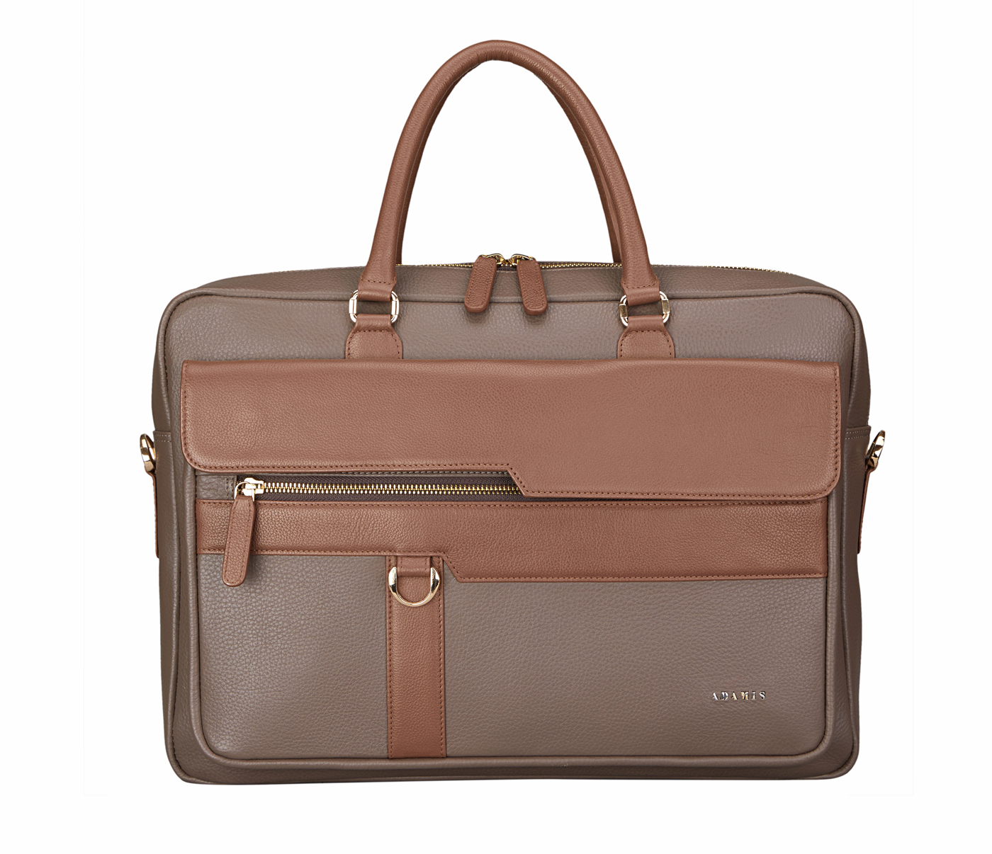F78-Rodrigo-Laptop cum portfolio bag in Genuine Leather - Tope