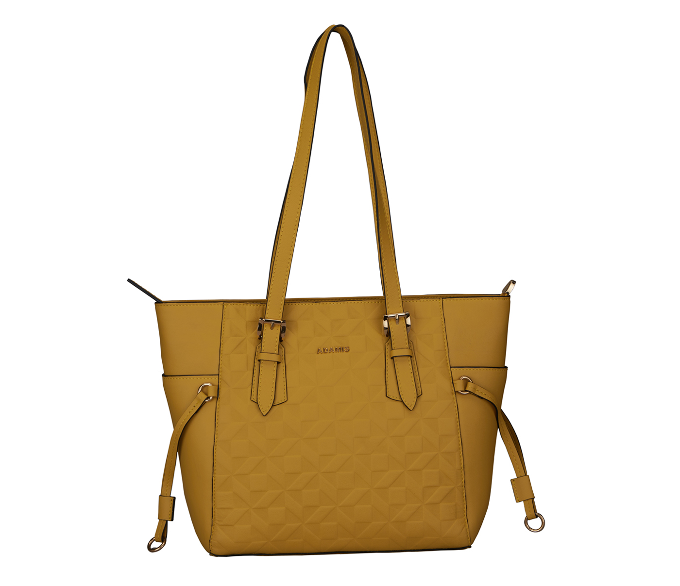 B899-Abril-Shoulder work bag in Genuine Leather - Yellow