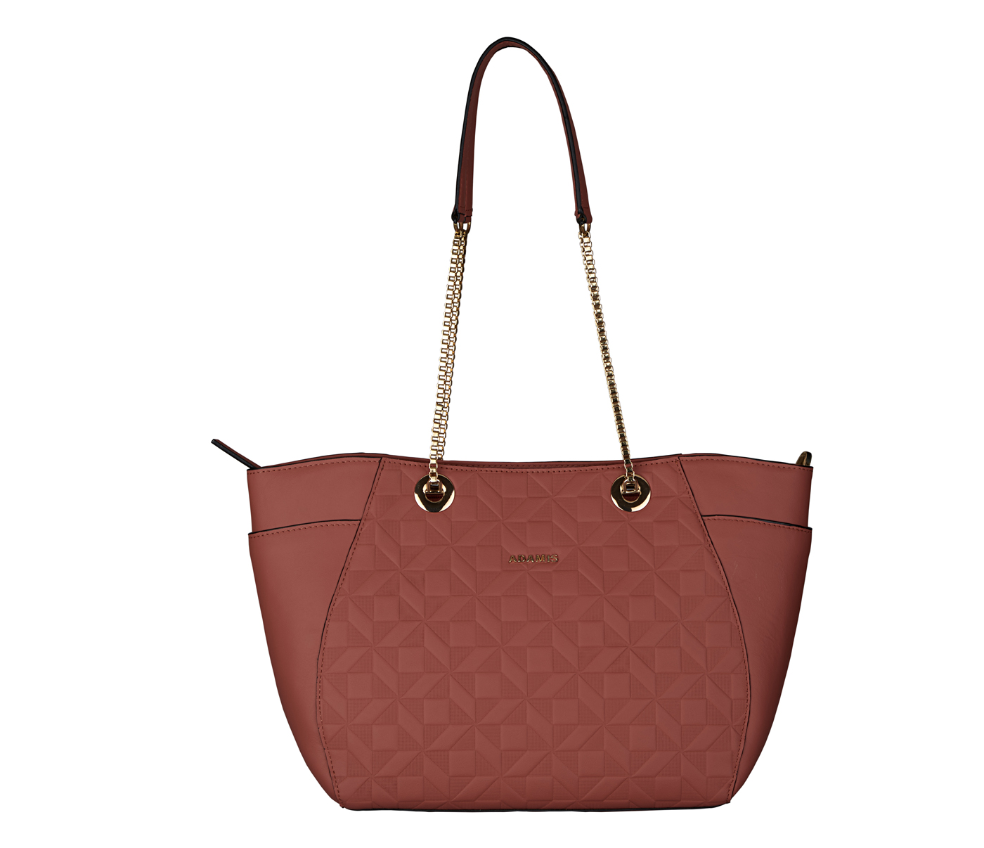 B900-Luisa-Shoulder work bag in Genuine Leather - Pink.