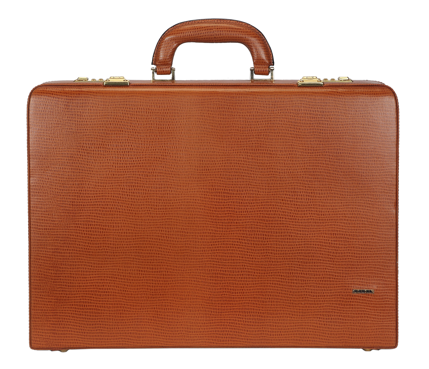 BC13--Briefcase hard top in Genuine Leather - Tan