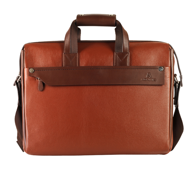 Henry Leather Portfolio / Laptop Bag(Tan/Brown)LC27