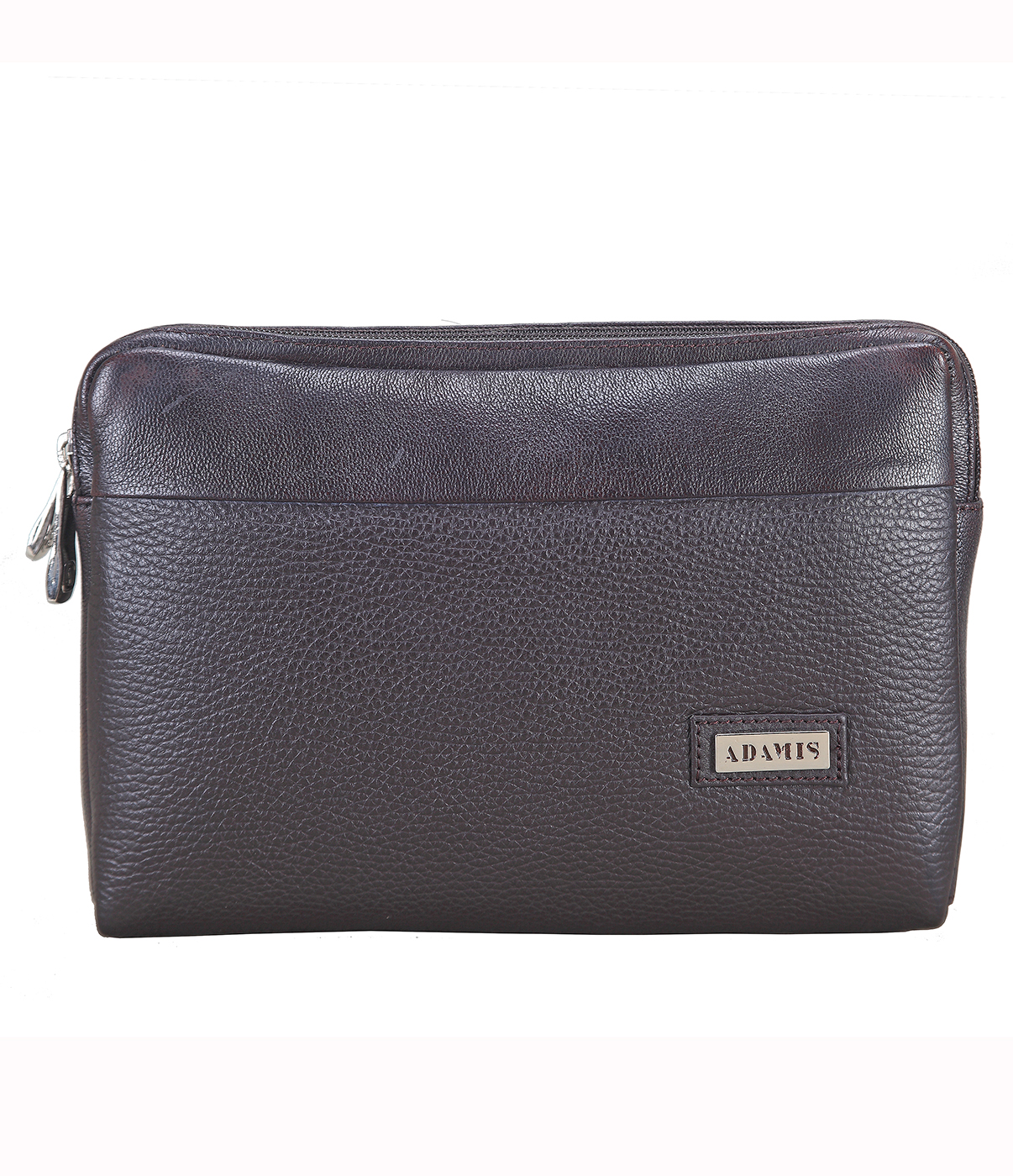 P20-Fernando-Men's bag cum travel pouch in Genuine Leather - Brown
