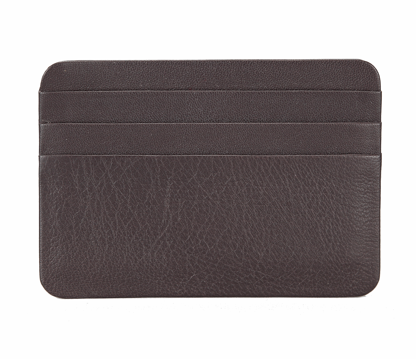 VW8--Ultra Slim card Case in Genuine Leather - Brown