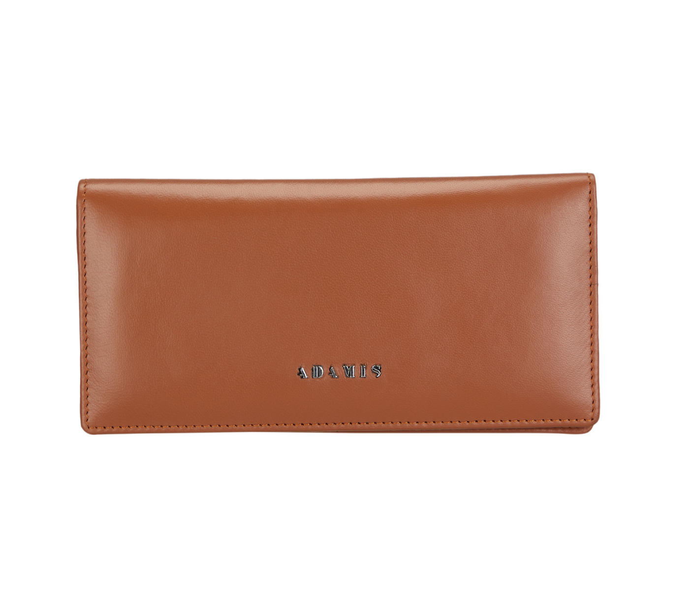 Wallet-Olive-Women's wallet cum clutch in Genuine Leather - Tan