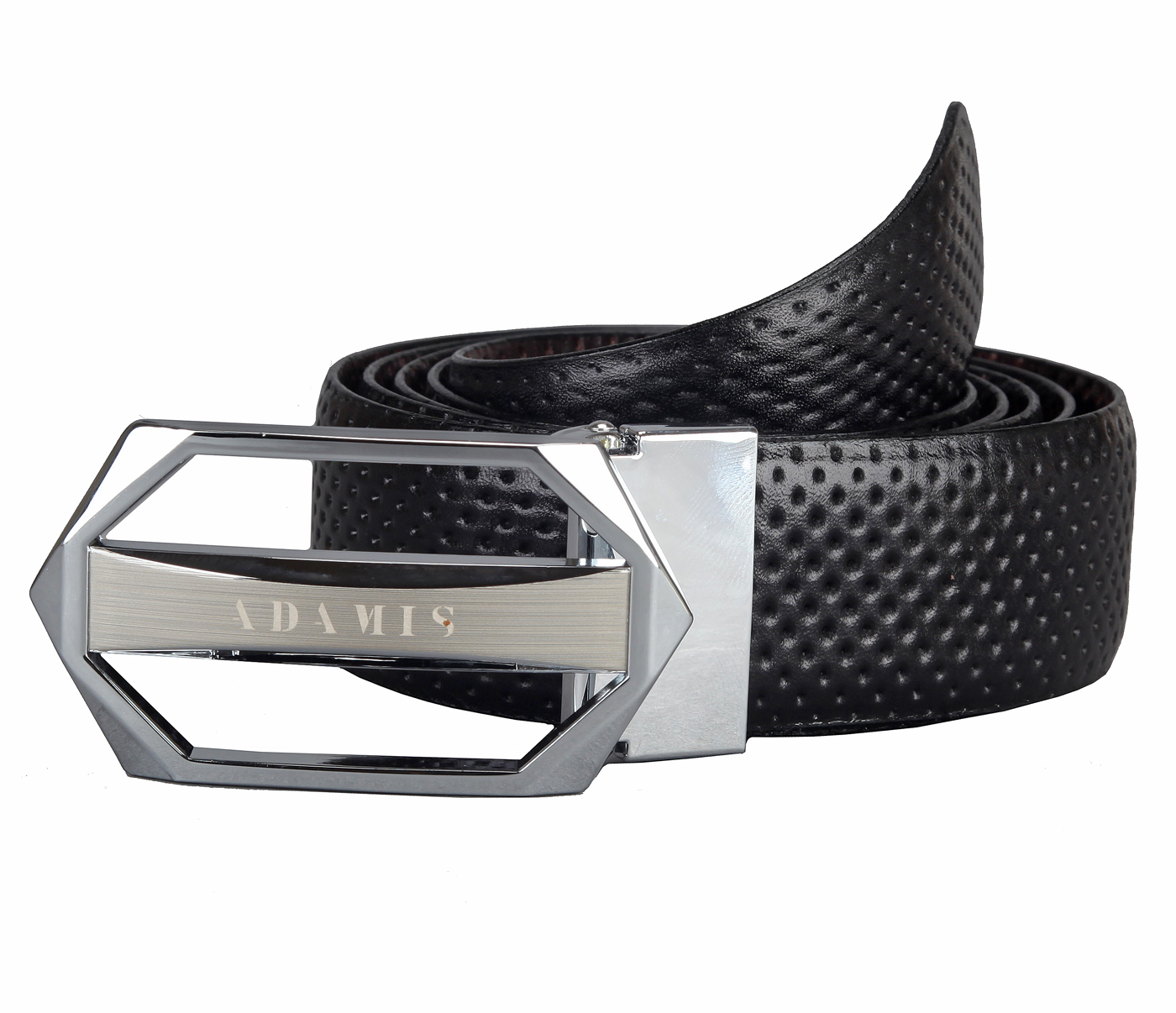 Belt--Men's reversible belt in Genuine Leather - Black/Brown