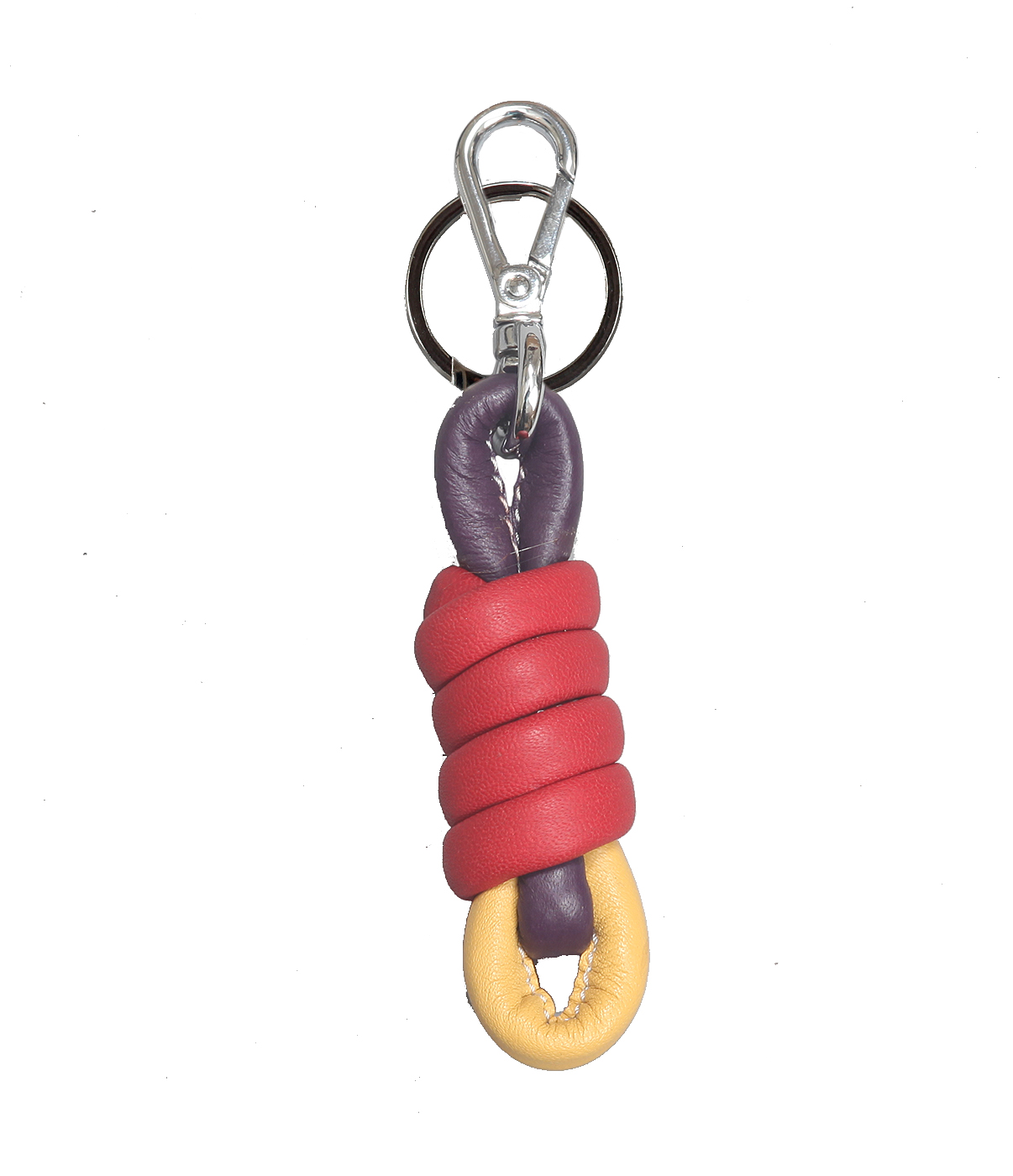 W276--Key chain holder in Genuine Leather - Red