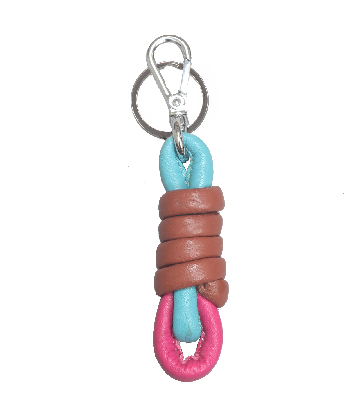 Key Chain--Key chain holder in Genuine Leather - Tan