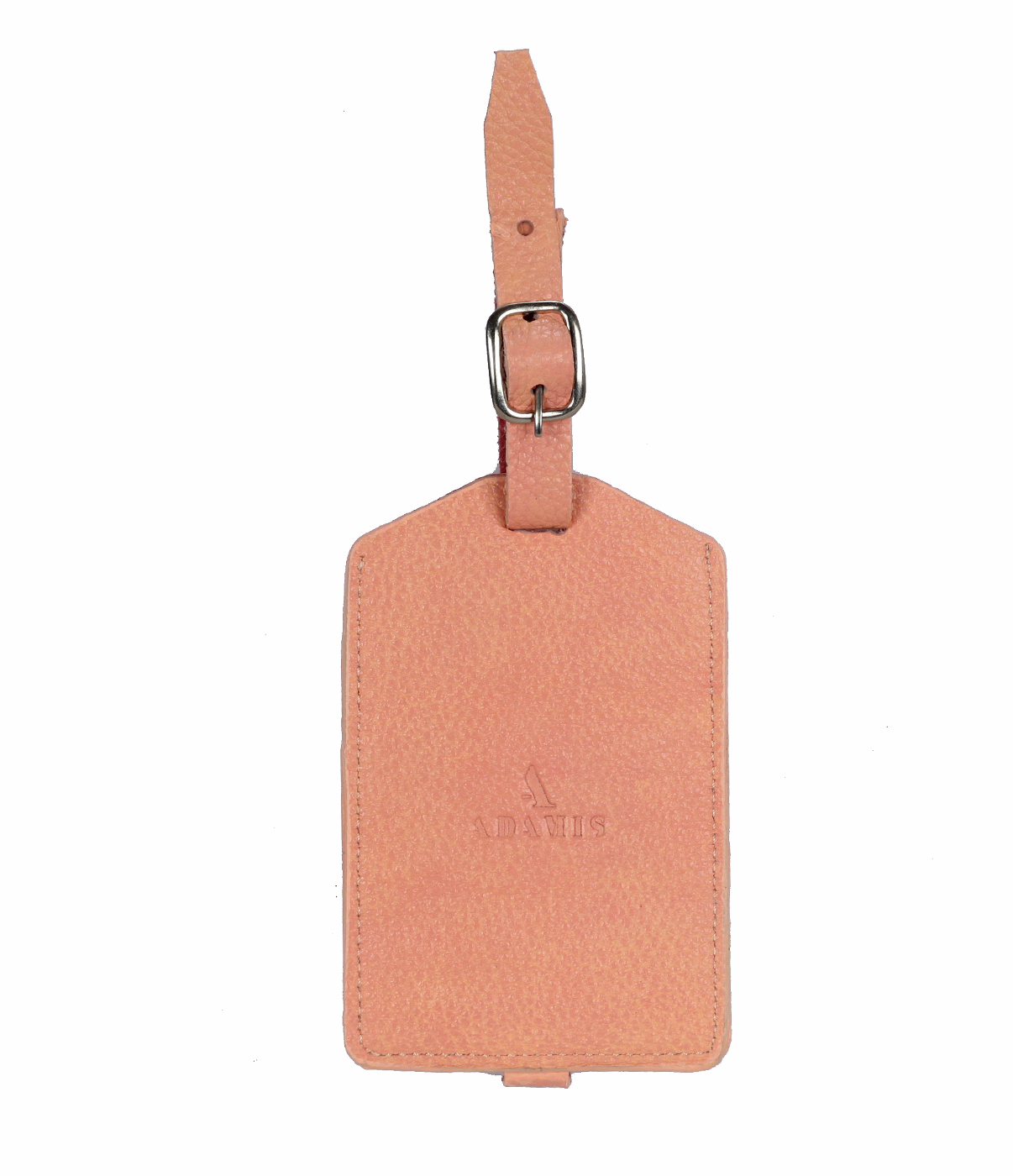 W283--Luggage, Recognising tag in Genuine Leather - Pink.
