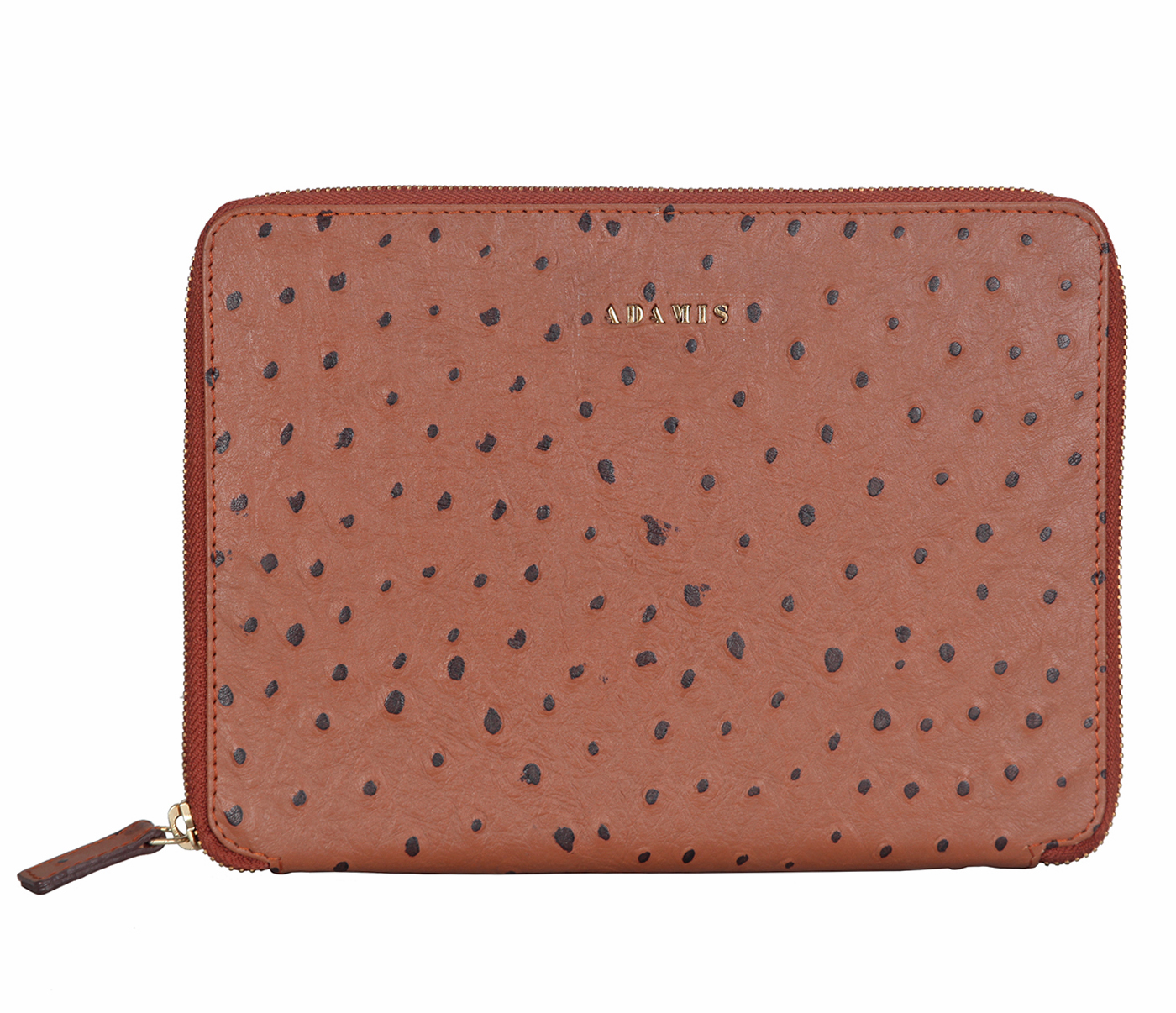 W279--Ipad air cover with magnetic tray in Genuine Leather - Tan