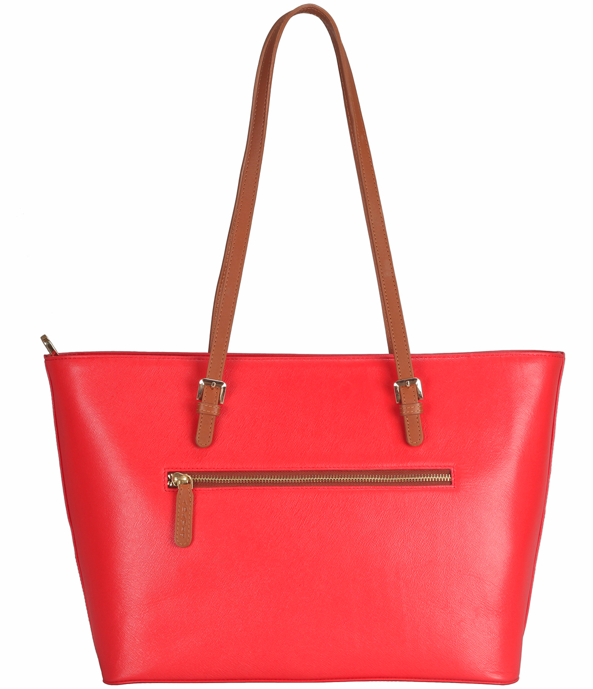 Handbag-Loma-Double handle Shoulder bag in Genuine Leather - Red