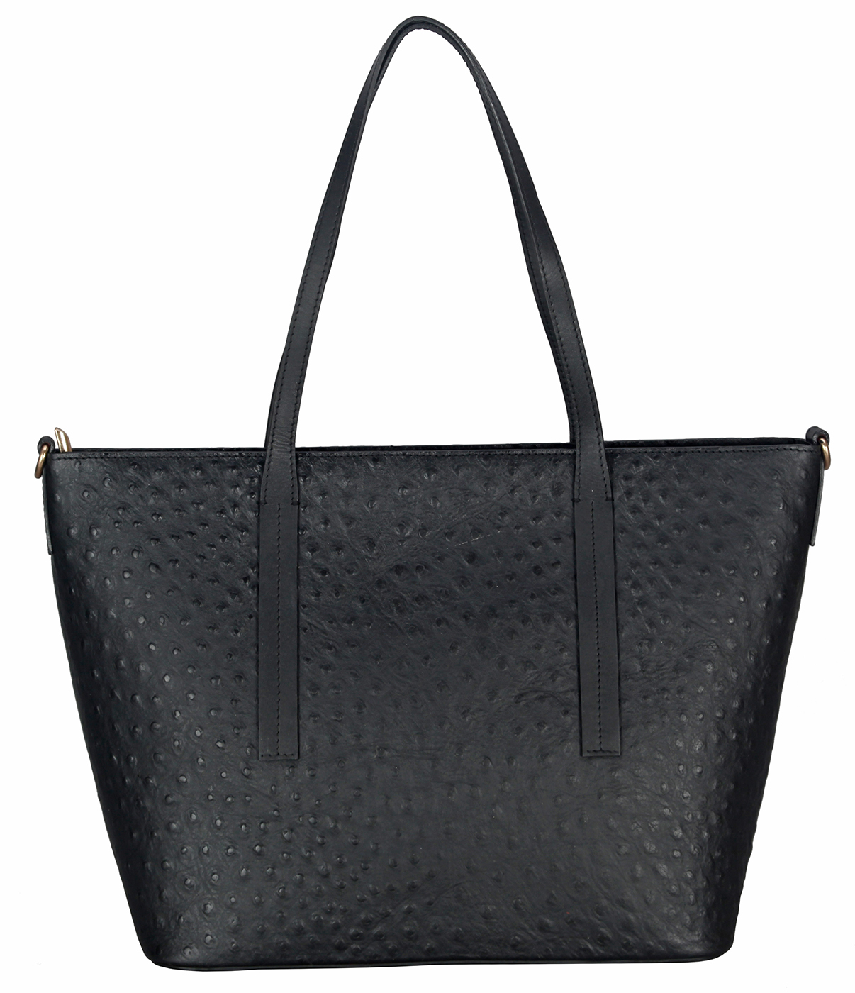 Handbag-Hermine-Double handle Shoulder bag in Genuine Leather - Black