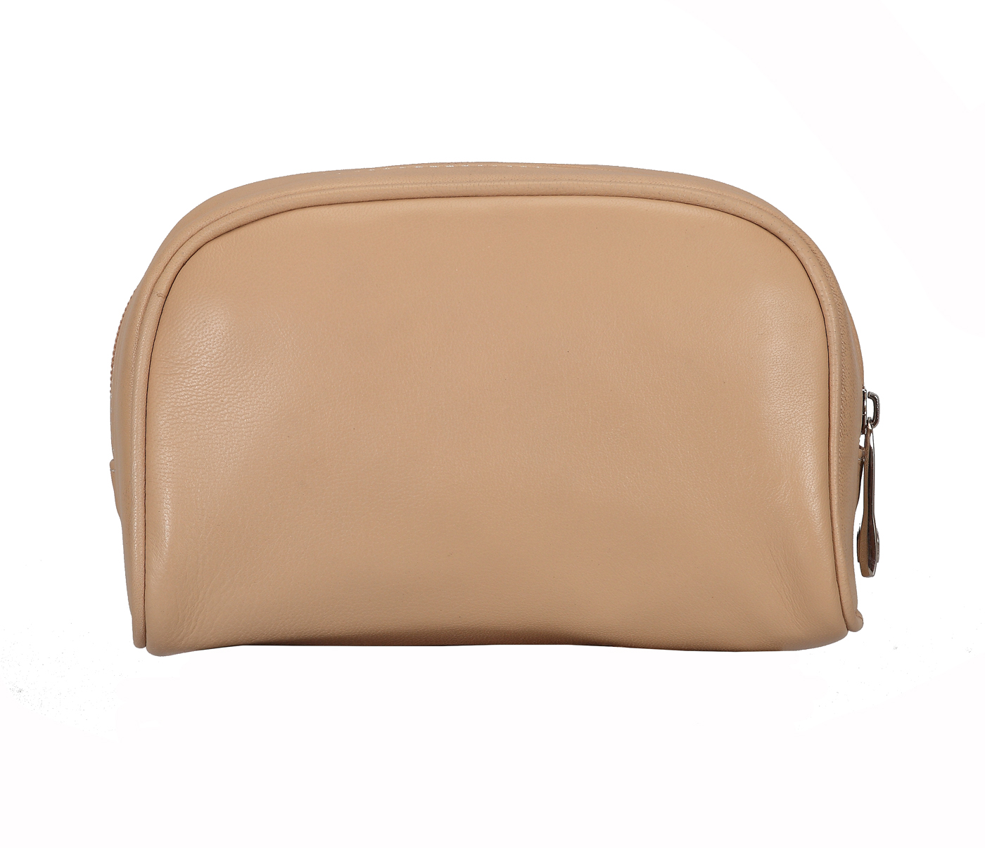 SC4S--Unisex Wash & Toiletry travel Bag in Genuine Leather - Beige