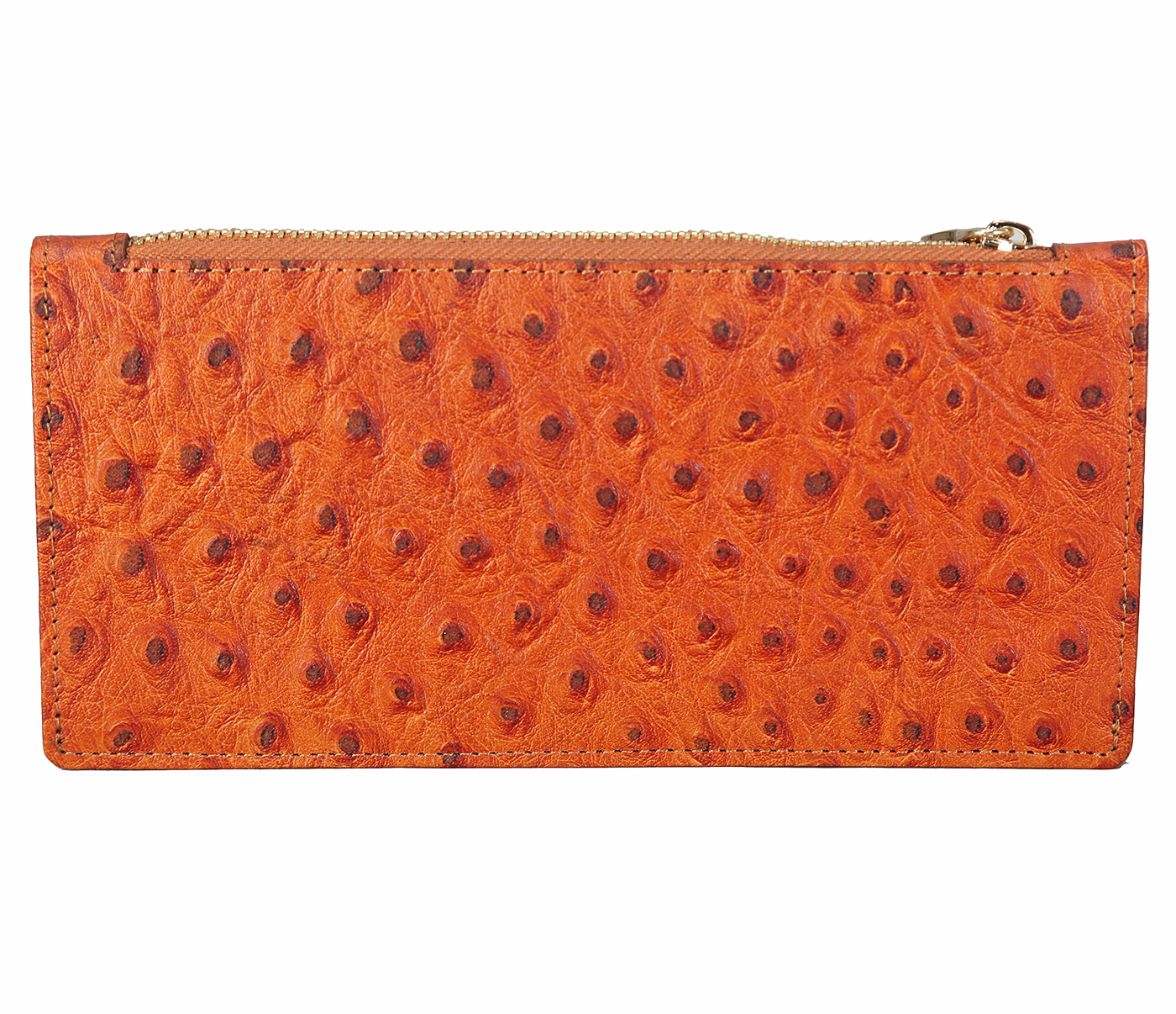 W314-Montana-Women's bifold button closing wallet in Genuine Leather - Orange