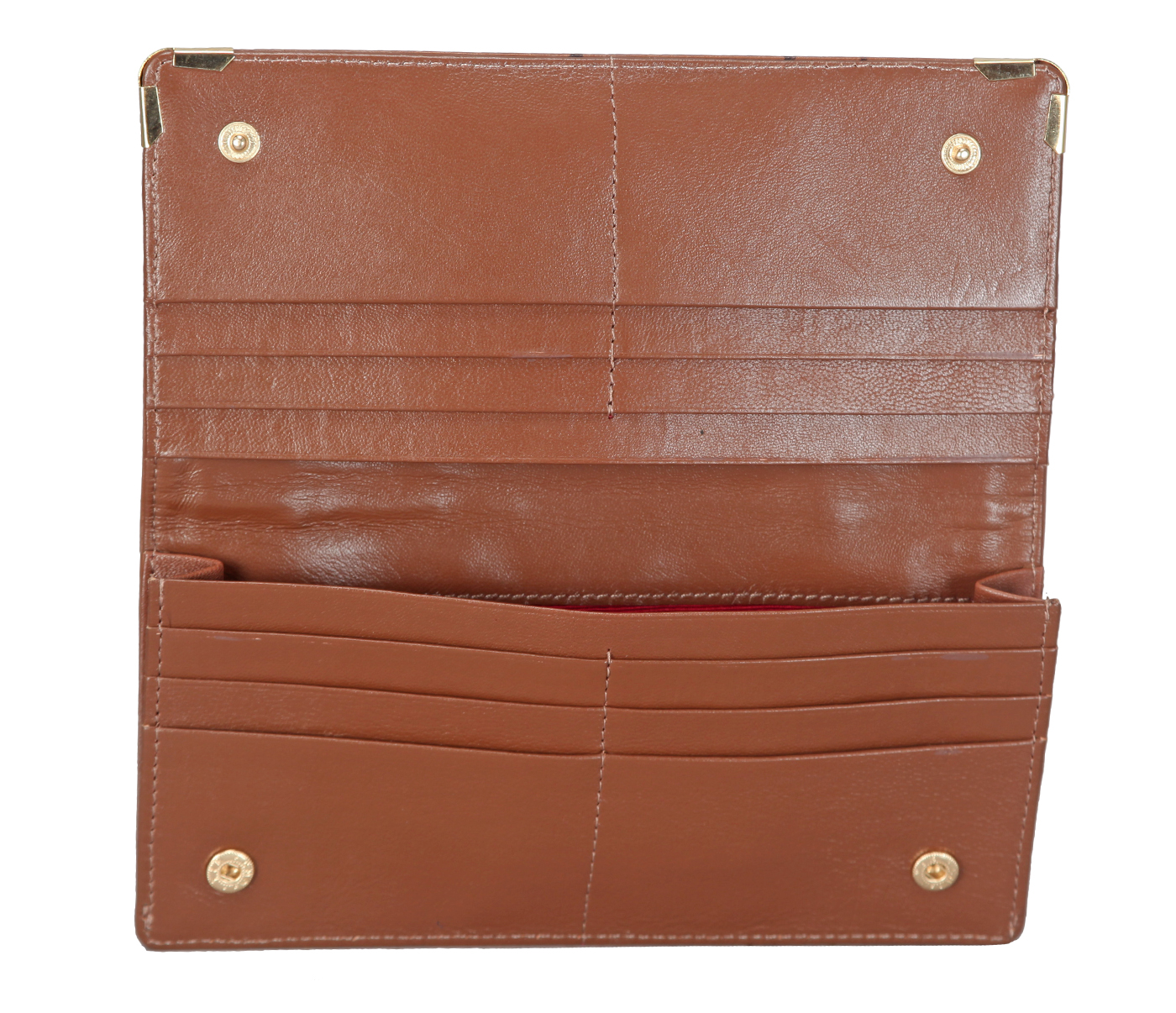 W314-Montana-Women's bifold button closing wallet in Genuine Leather - Tan