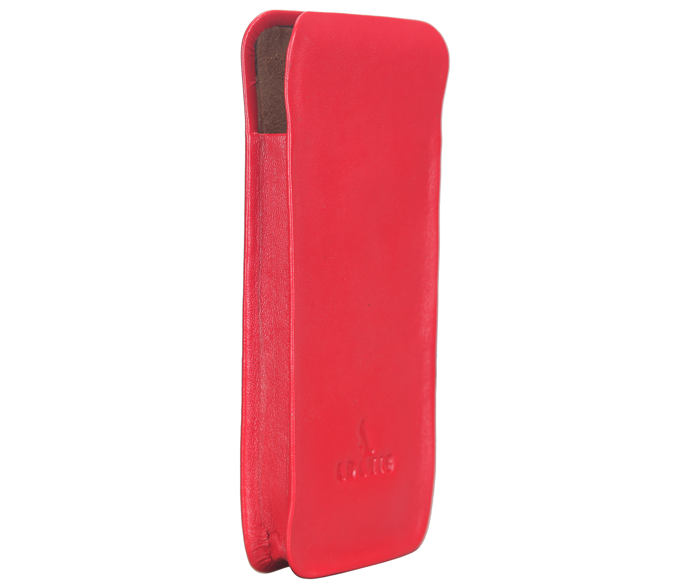 Spectacle Case--Soft stitch free spectacle case in Genuine Leather - Red