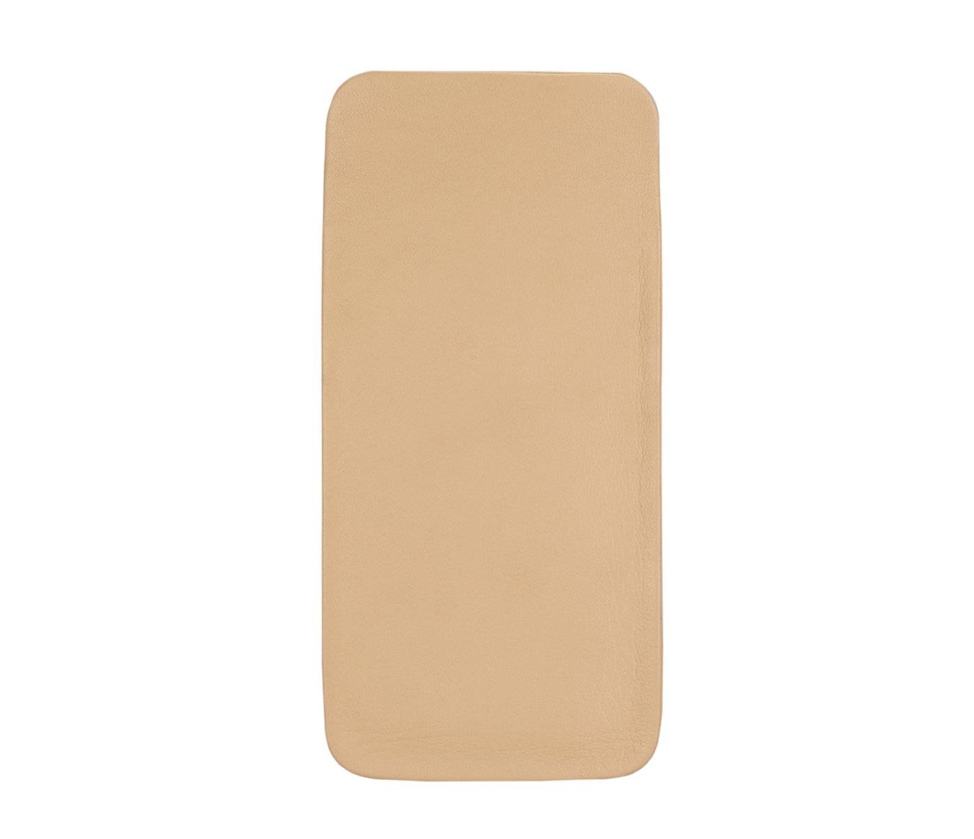 VW11--Soft stitch free spectacle case in Genuine Leather - Beige