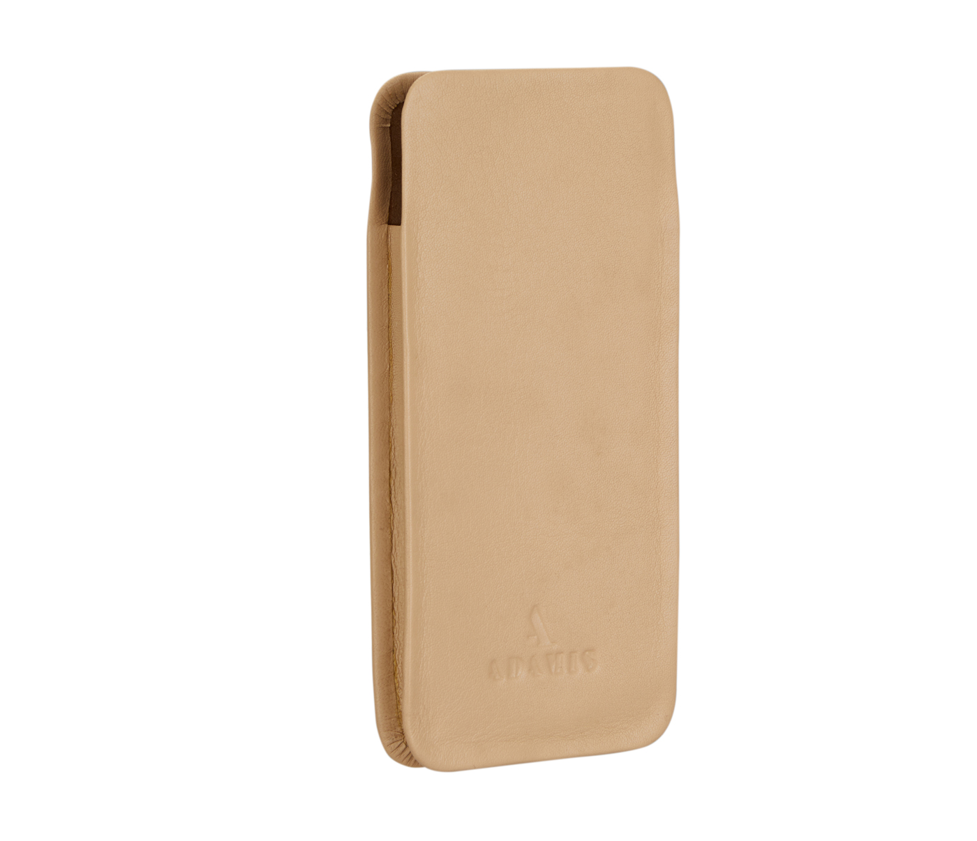 Spectacle Case--Soft stitch free spectacle case in Genuine Leather - Beige