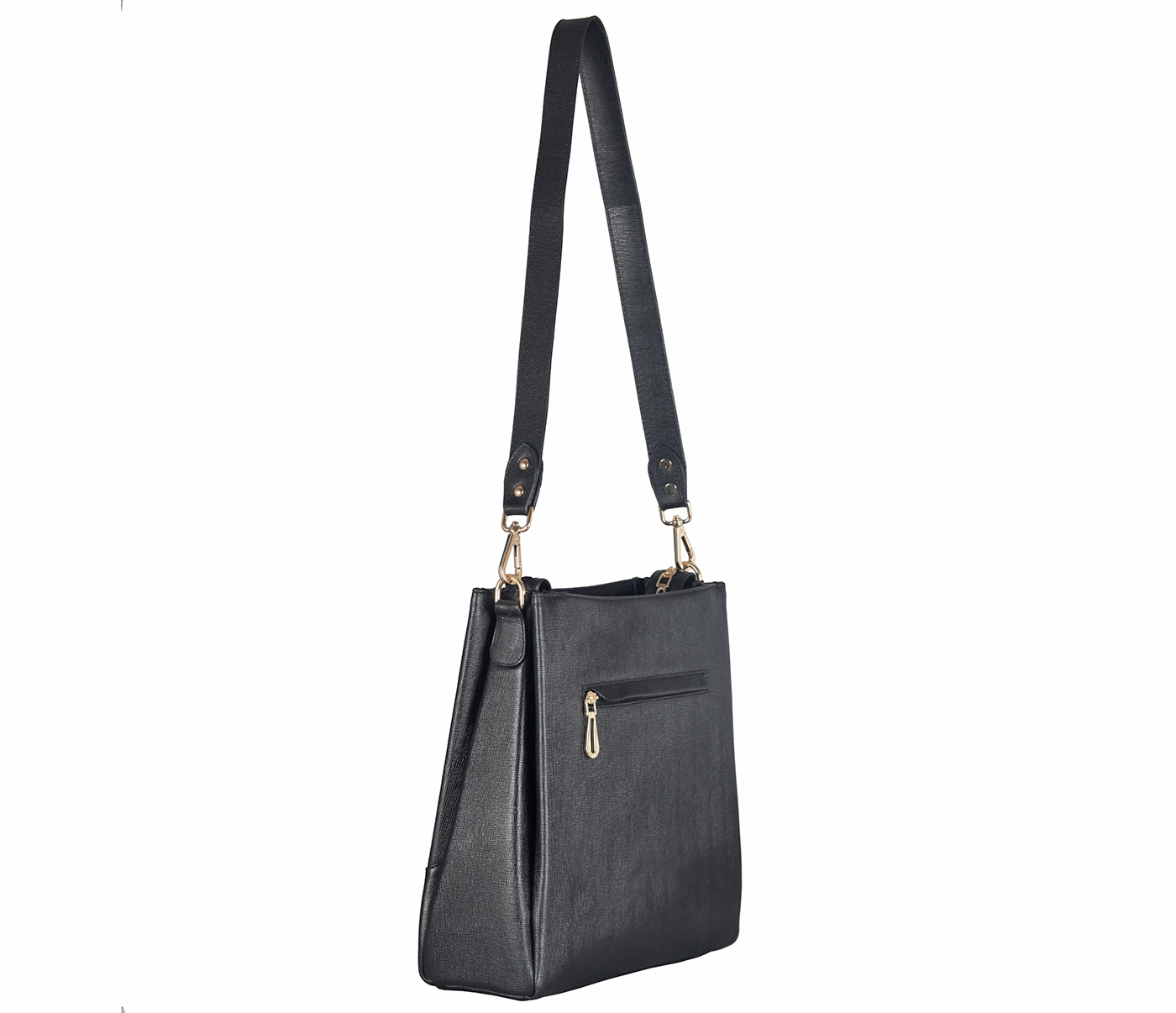 Handbag-Cruz-Sling cross body bag in Genuine Leather - Black