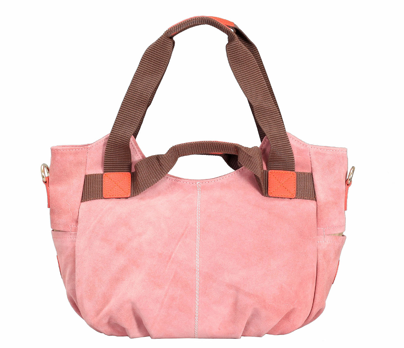 B857-Crisanta-Semi casual bag in Genuine Leather - Pink.