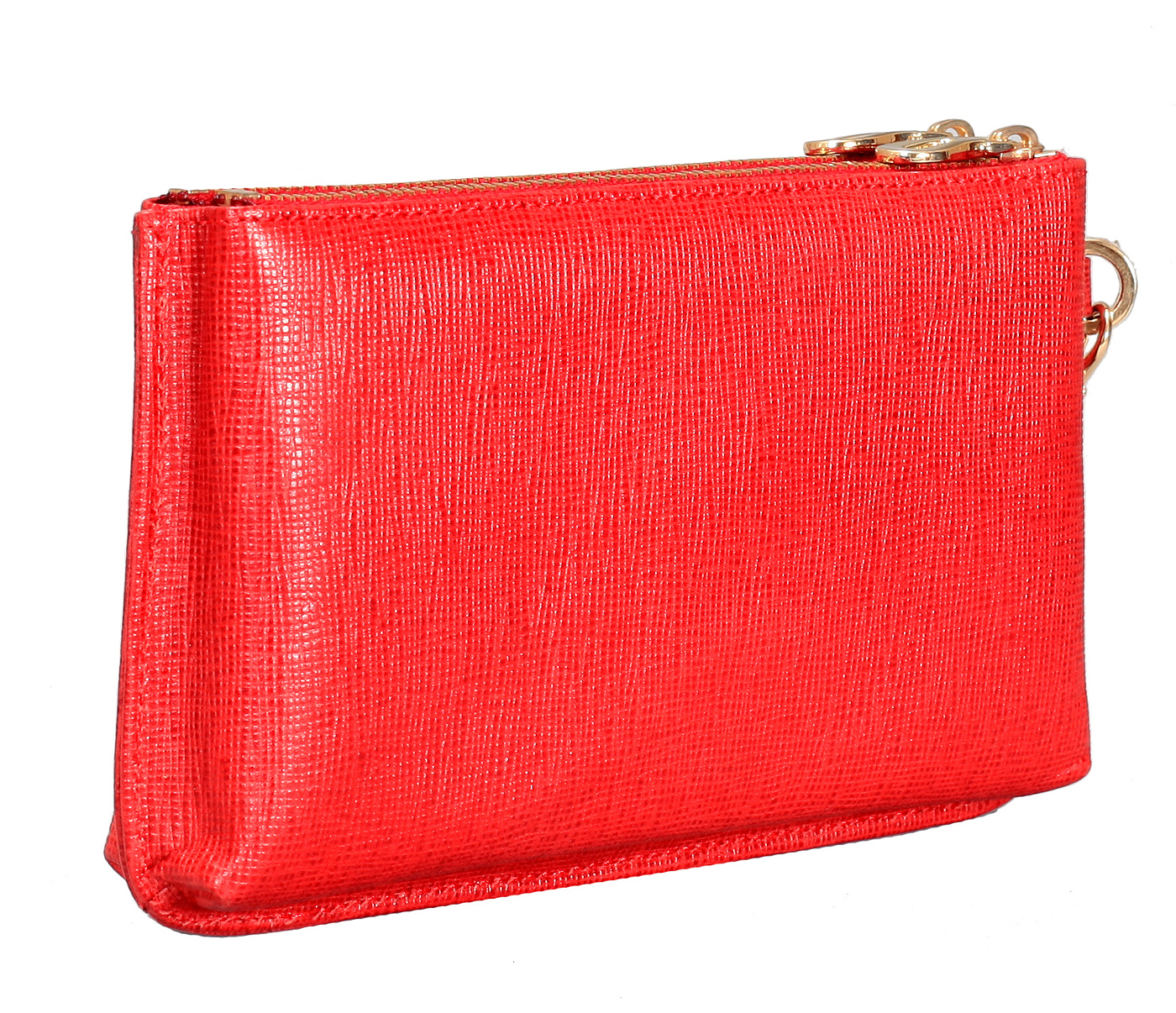 W332-Adriana-Women's wallet cum clutch in Genuine Leather - Red