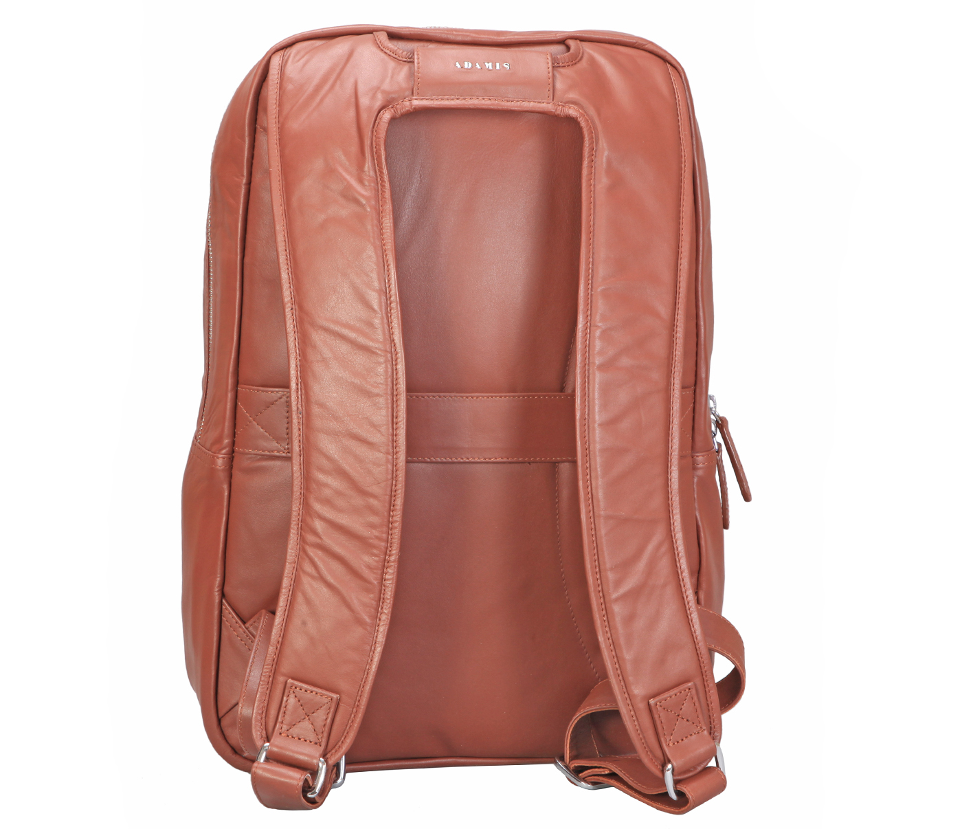 LC40-Charles-Unisex backpack for laptop bag in Genuine Leather  - Tan