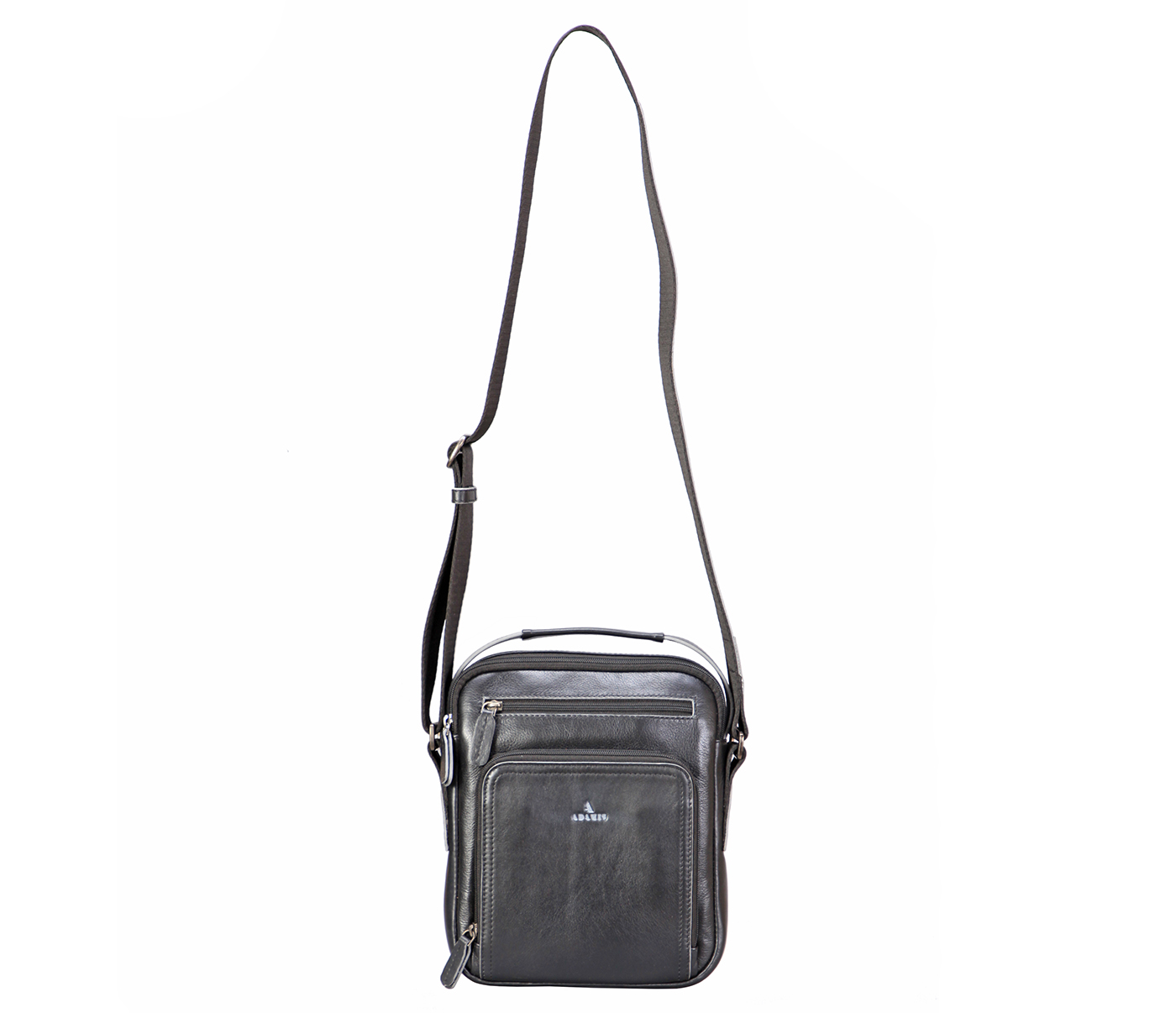 P38-Rafael-Men's travel pouch in Genuine Leather - Black