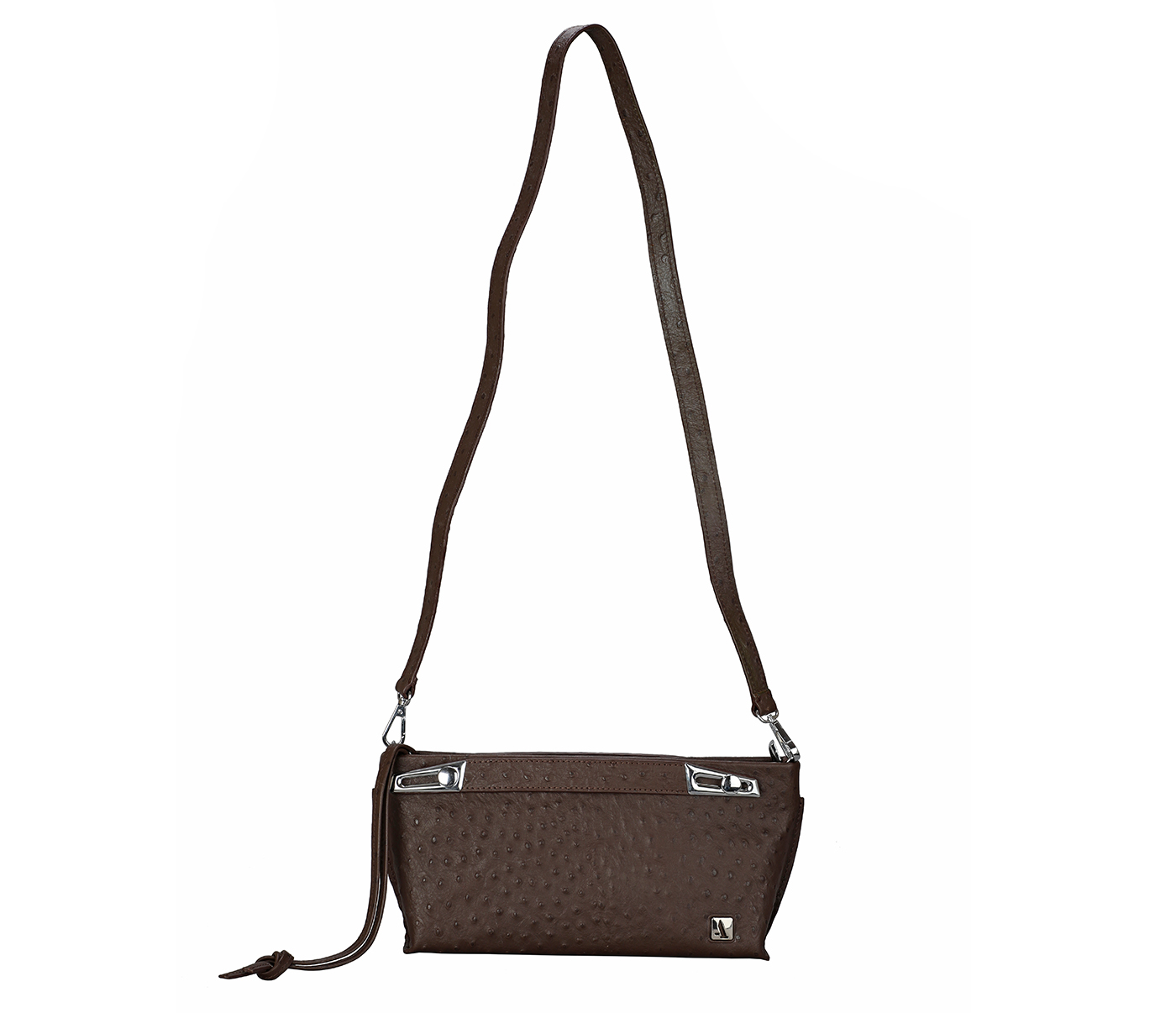 Handbag-Senobia-Evening Bag in Genuine Leather - Brown