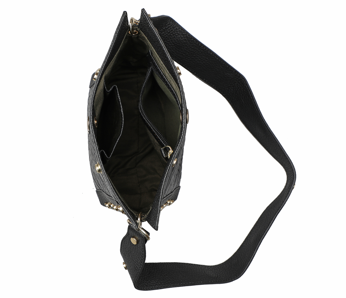 Handbag-Valencia-Shoulder work bag in Genuine Leather - Black