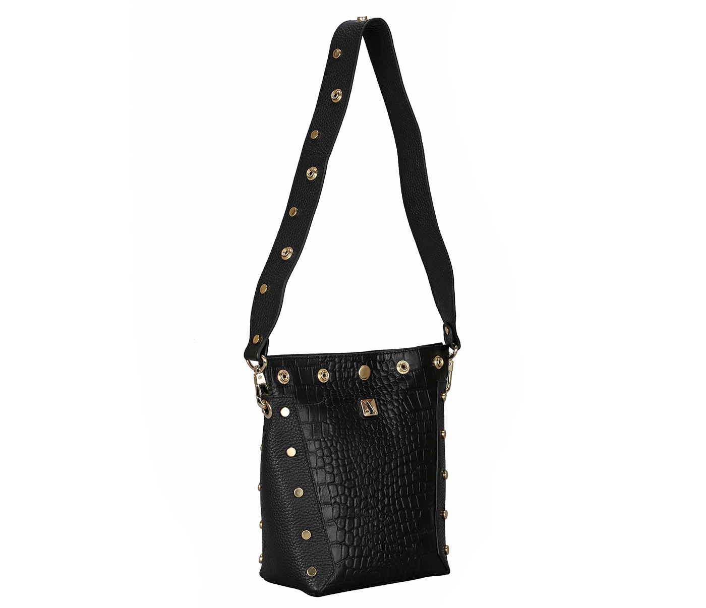 Handbag-Valencia-Shoulder work bag in Genuine Leather - Black