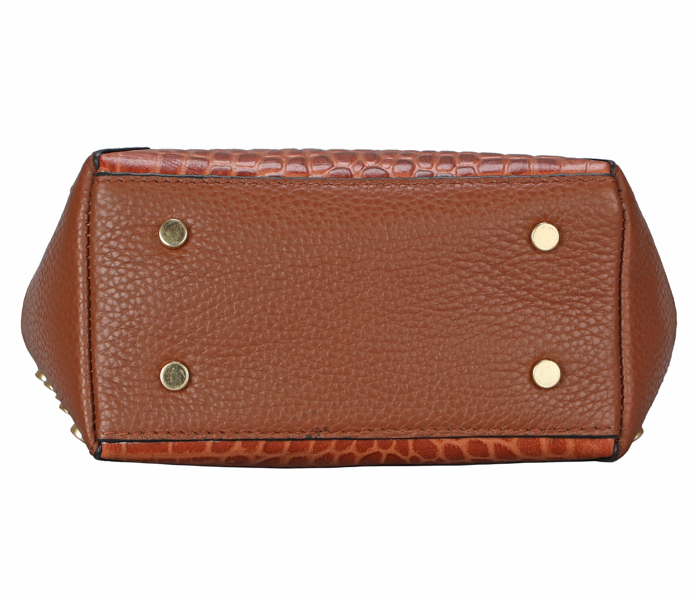 B876-Valencia-Shoulder work bag in Genuine Leather - Tan