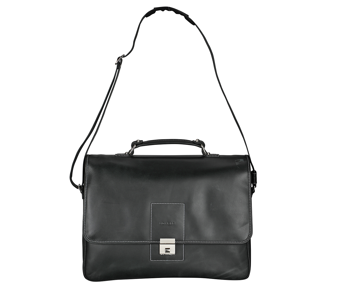 LC44-Victor-Laptop, portfolio office executive bag in Genuine Leather - Black