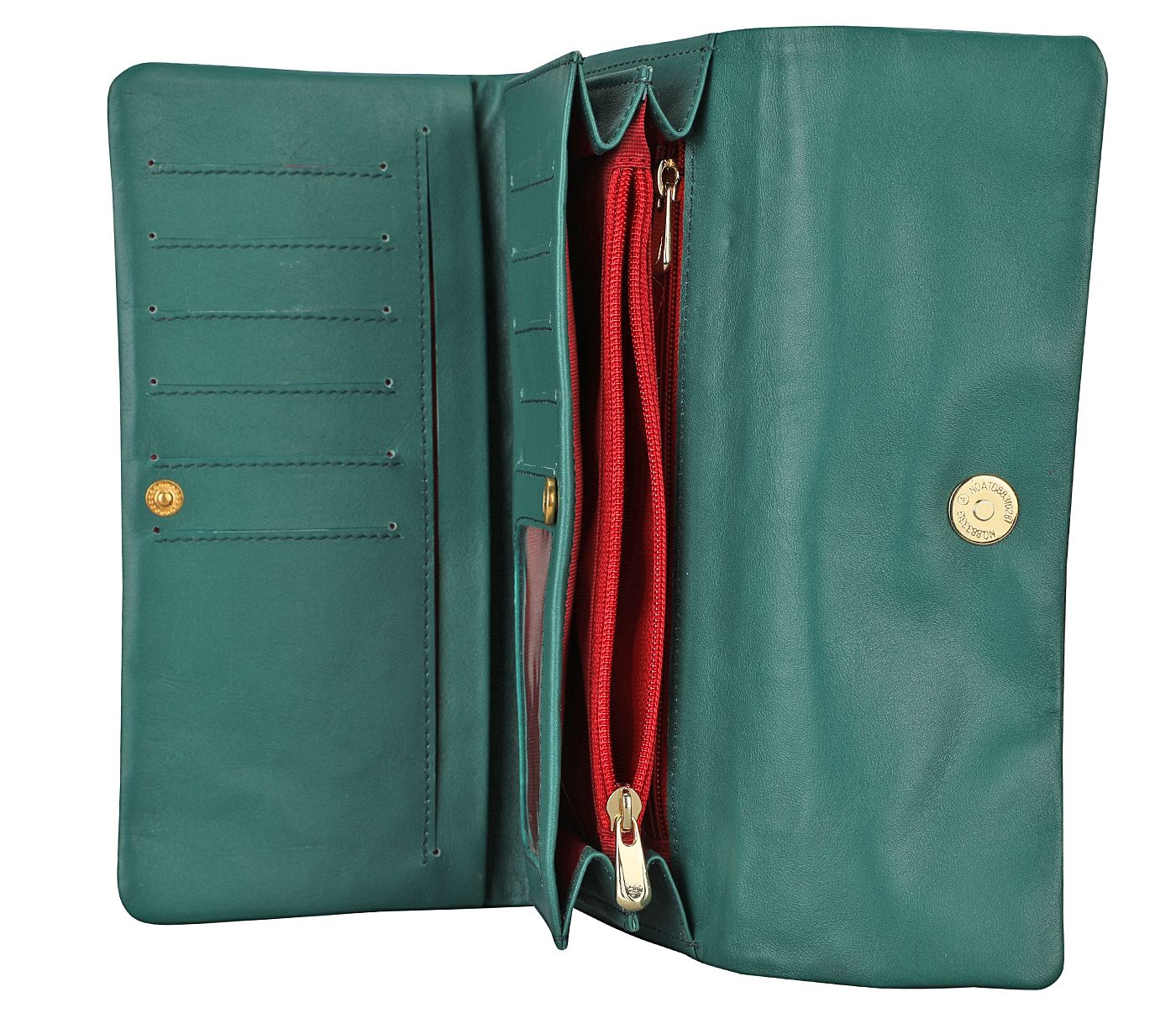 W342-Marcia-Women's wallet in Genuine Leather - Green