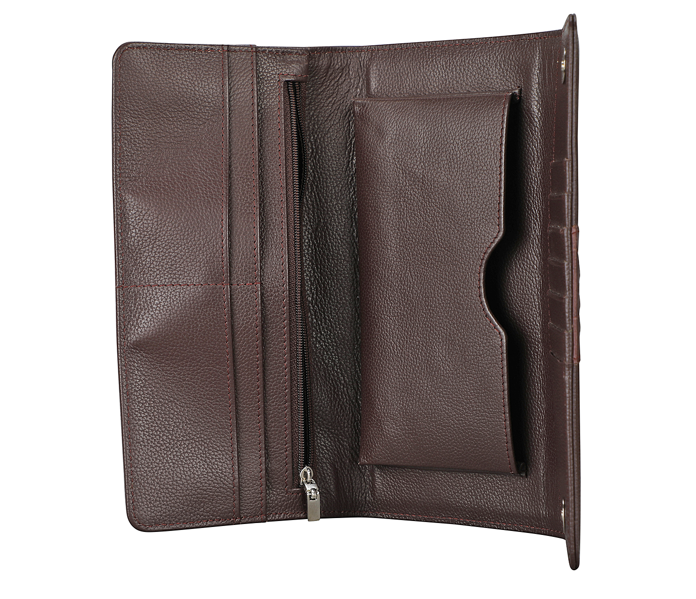 W343-Nahia-Womens wallet in Genuine Leather - Wine