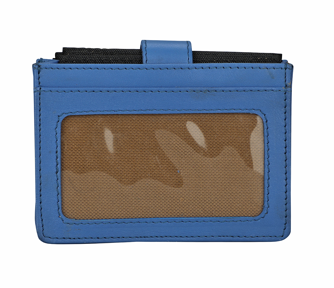 W344-Adamis-Blue Colour Pure Leather Card Case - Blue