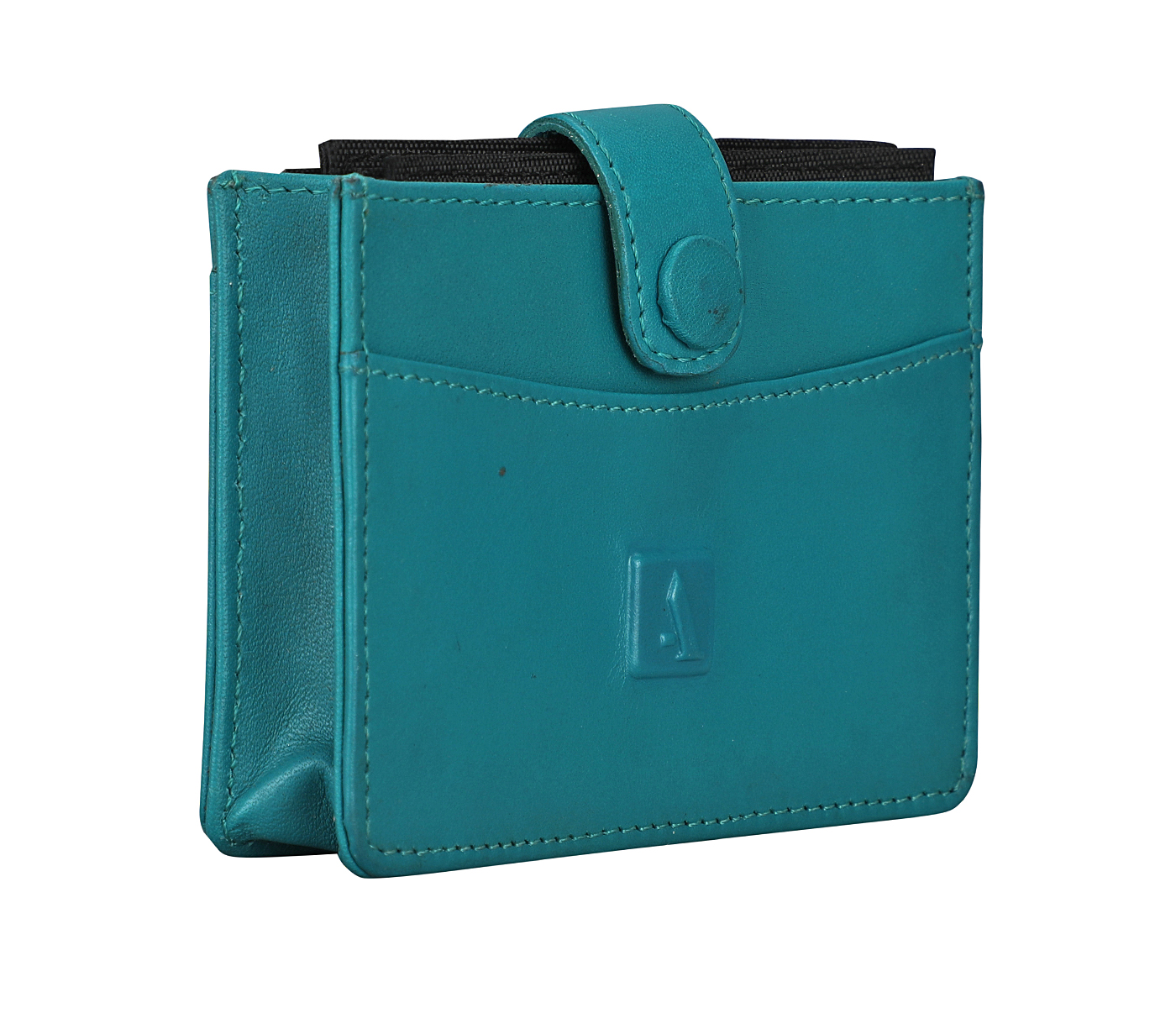 W344-Adamis-Blue Colour Pure Leather Card Case - Green