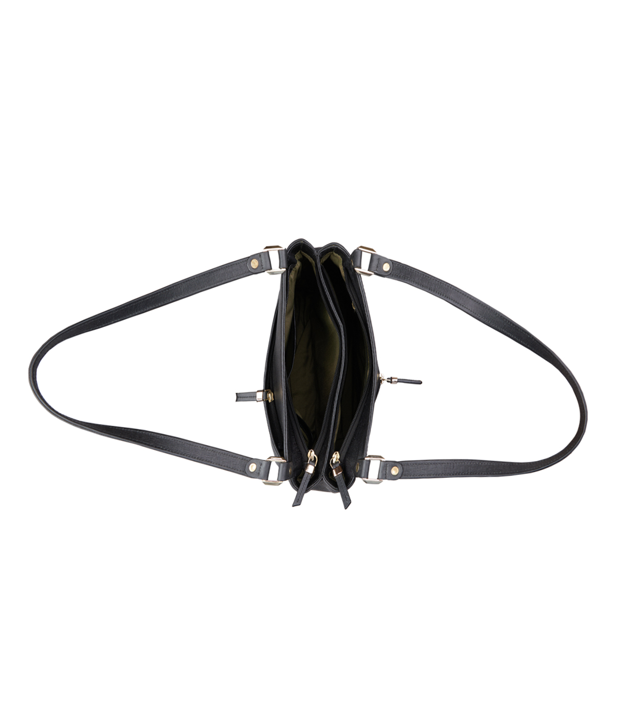 B899-Abril-Shoulder work bag in Genuine Leather - Black