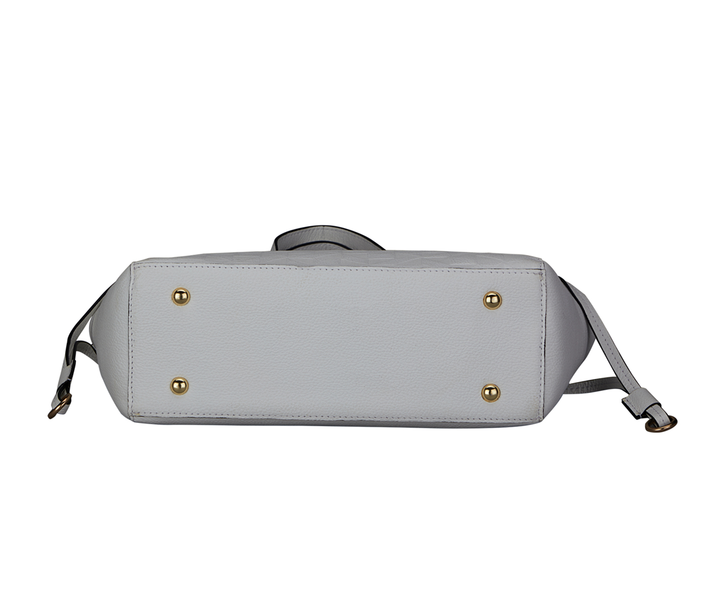 B899-Abril-Shoulder work bag in Genuine Leather - White