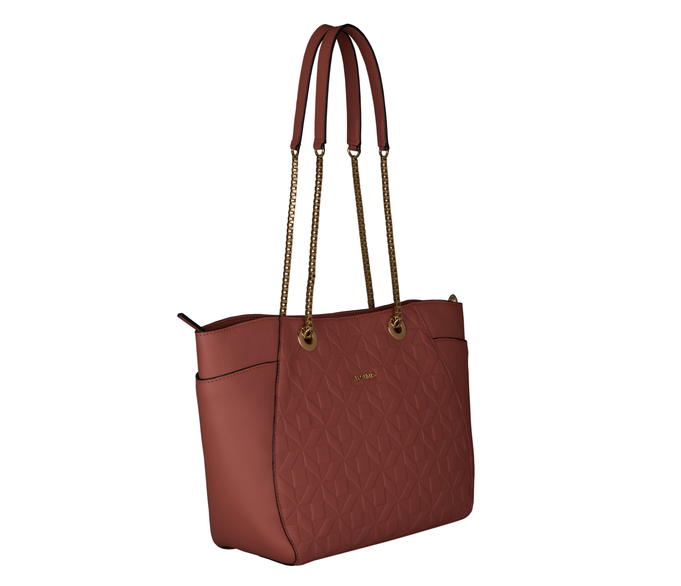B900-Luisa-Shoulder work bag in Genuine Leather - Pink.