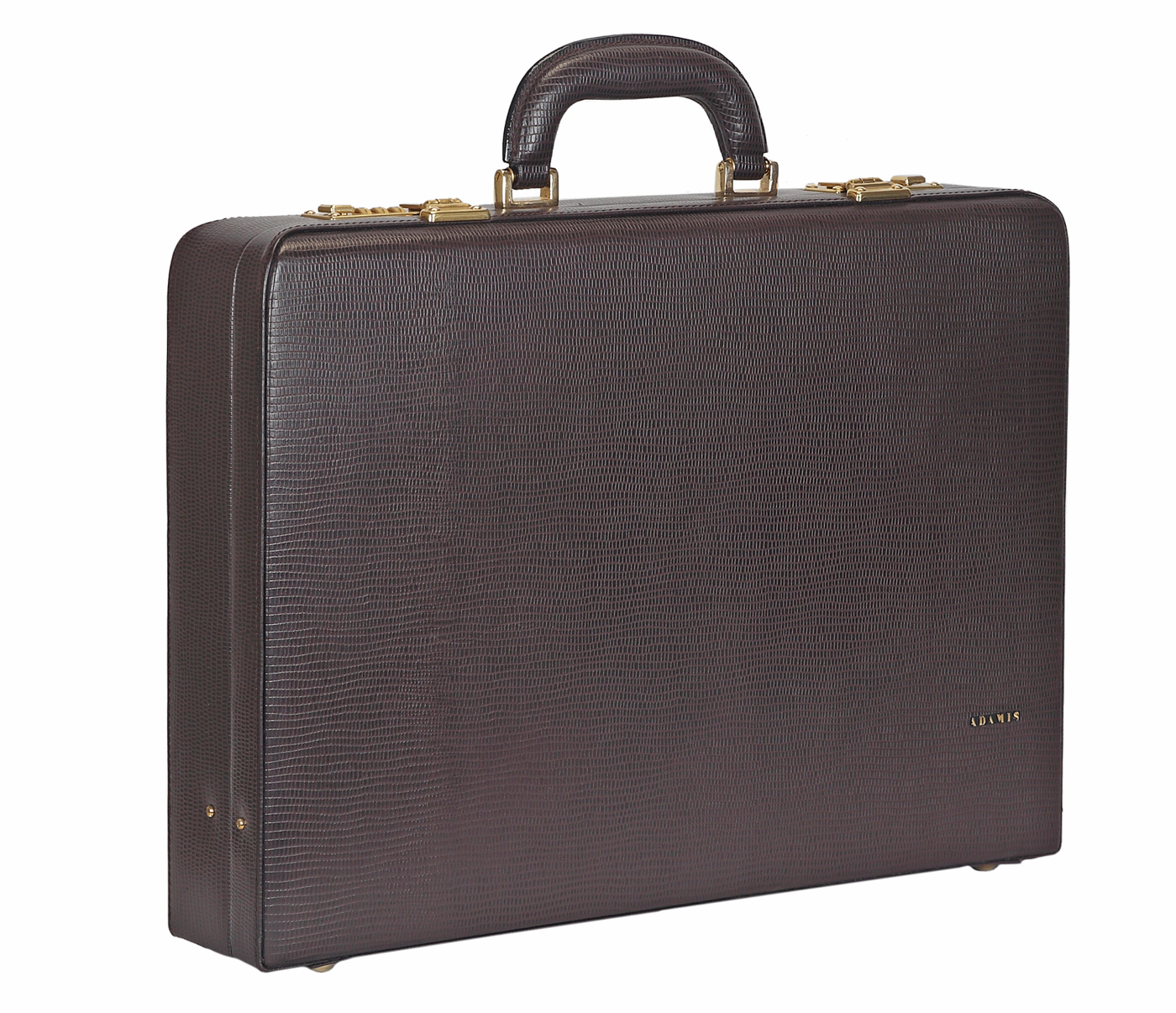 BC13--Briefcase hard top in Genuine Leather - Brown
