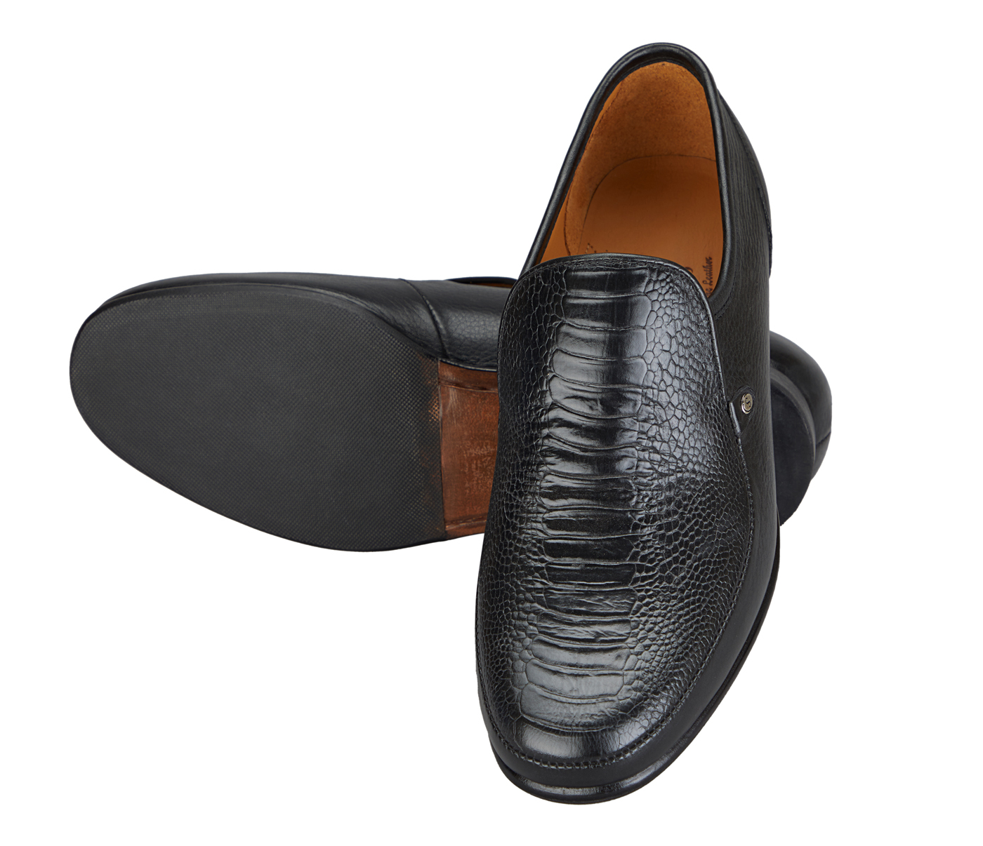 PF39-Adamis Pure Leather Footwear For Men- - Black