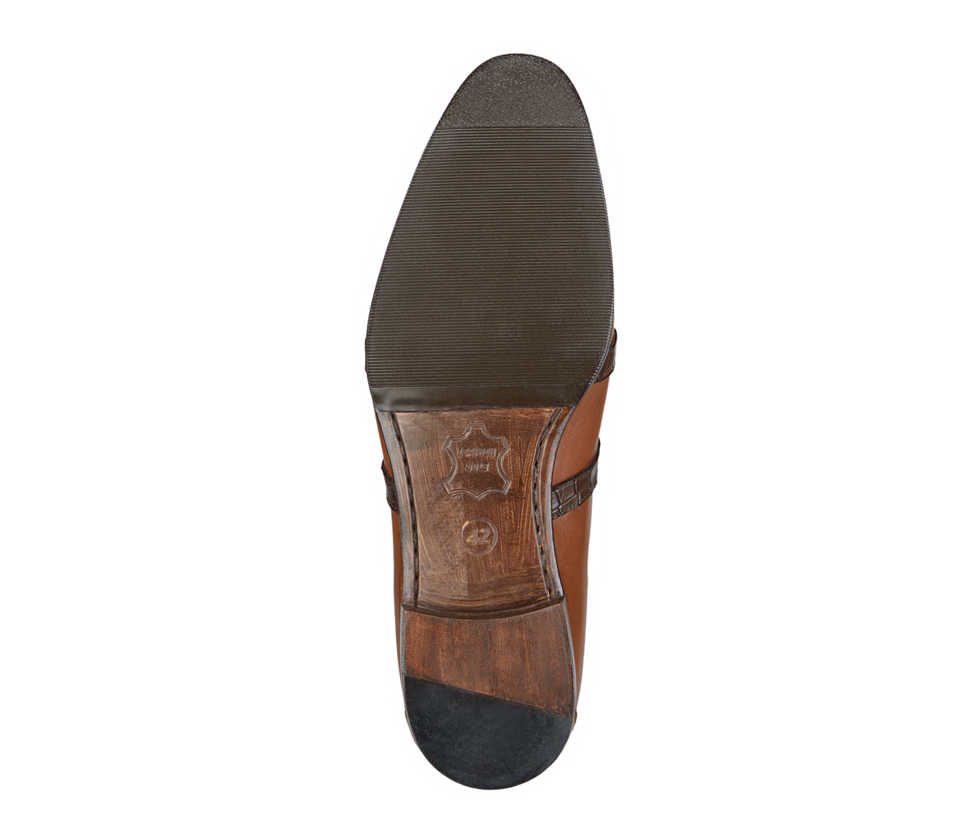 PF40-Adamis Pure Leather Footwear For Men- - Tan/Brown