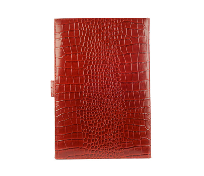 F24-Vasco-Sleek conference folder in Genuine Leather - Red