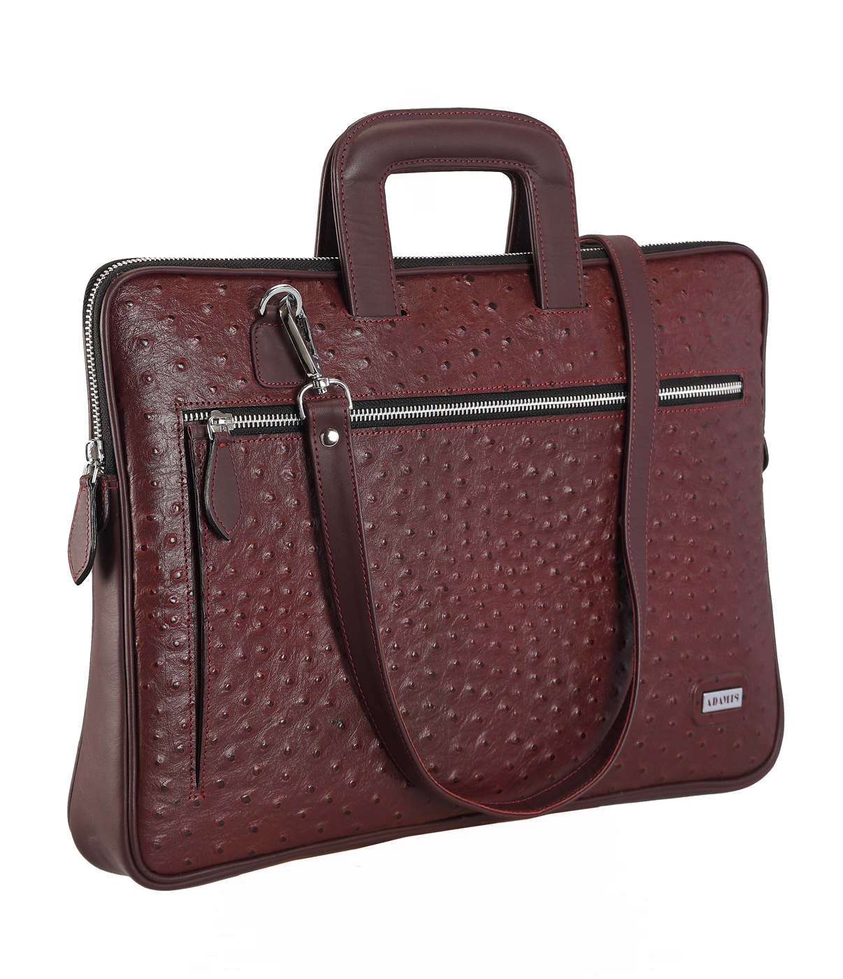 F48-Vincento-Folder for documents in Genuine Leather - Wine